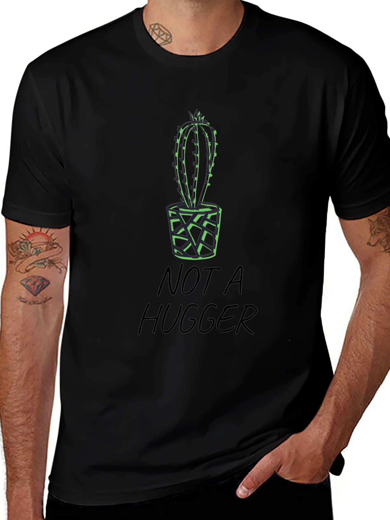 Not a Hugger Cactus Tee