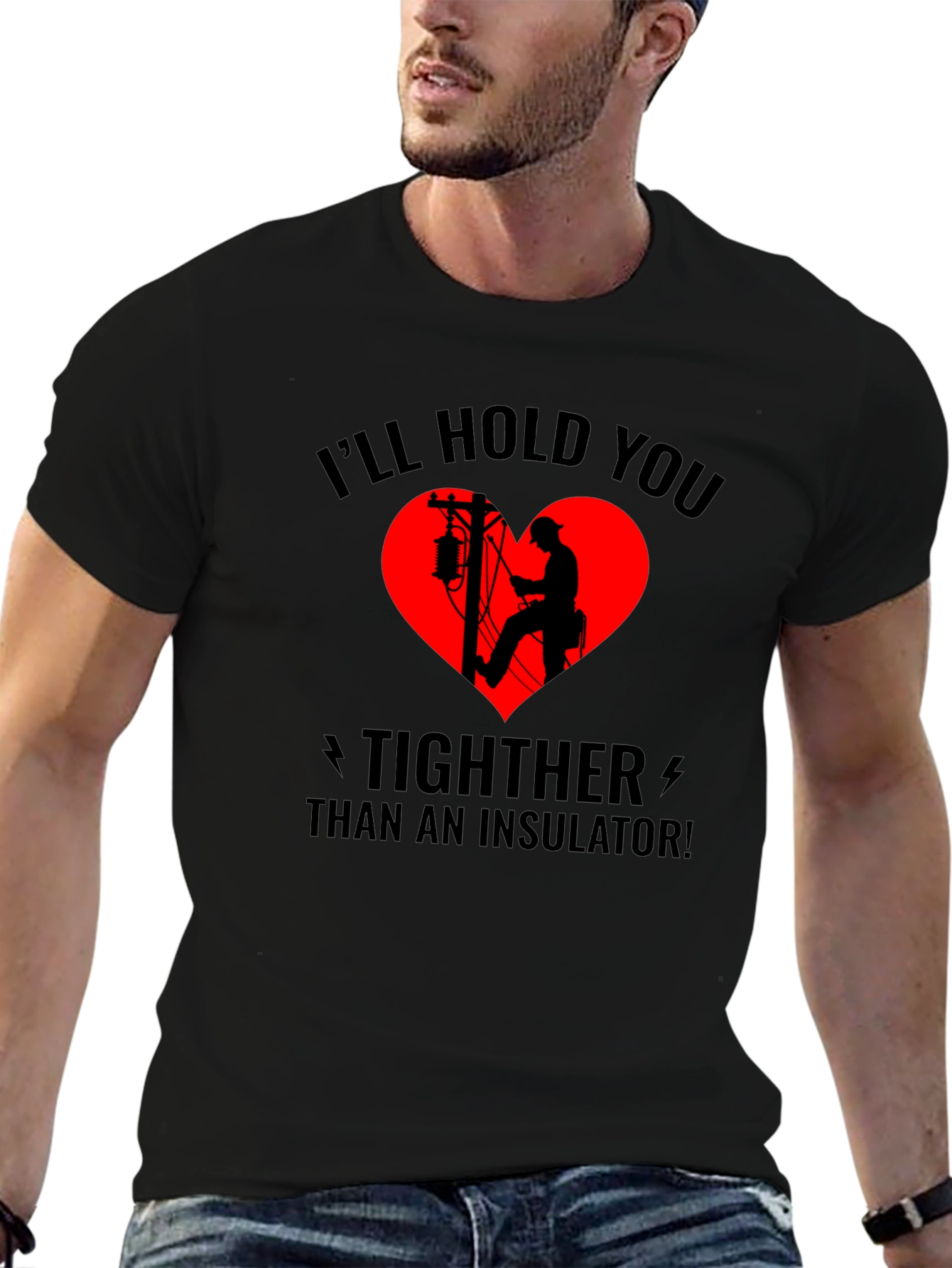 Electrician Love Black T-Shirt
