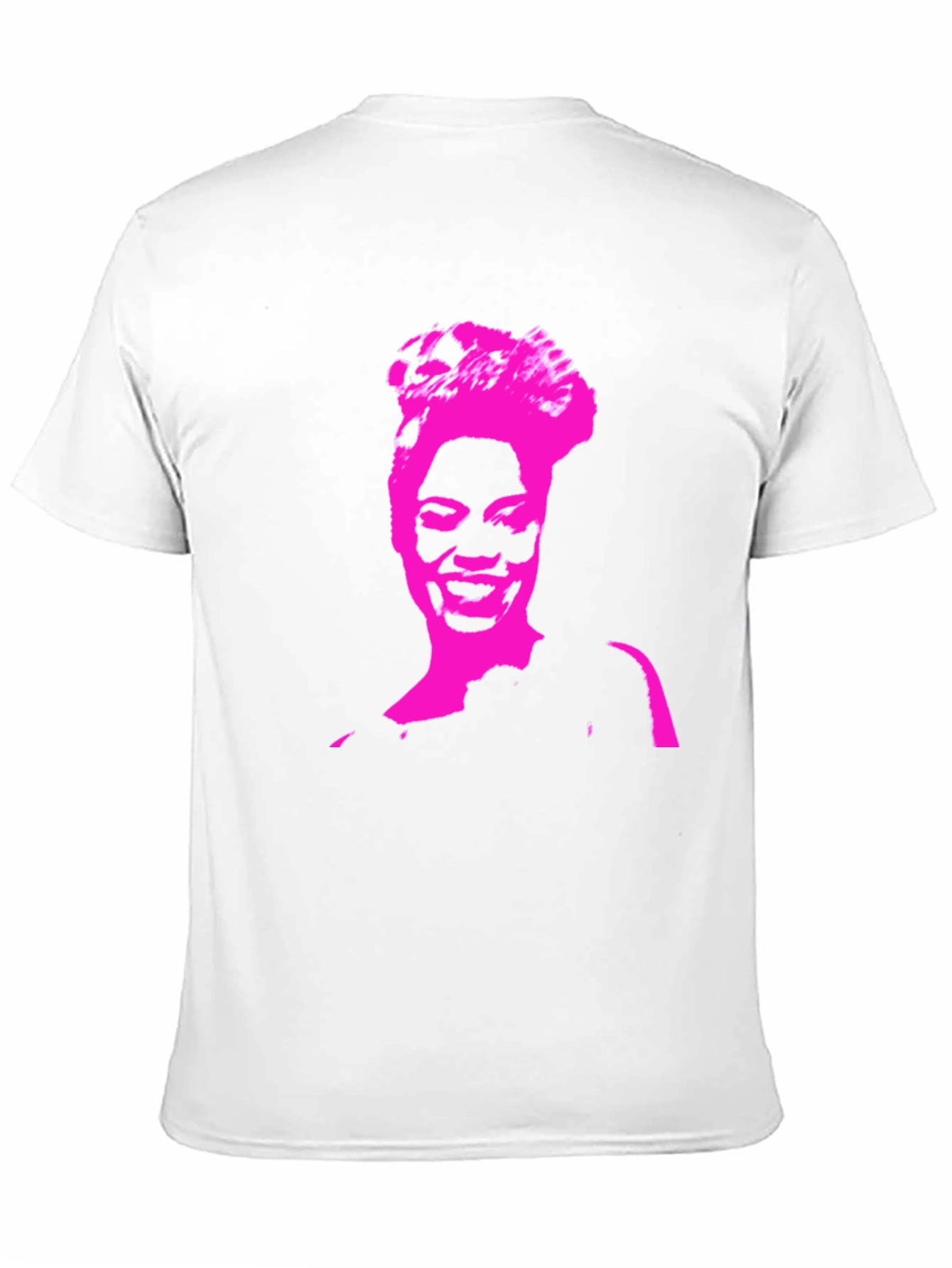 Stylish Black T-Shirt with Pink Portrait Graphic