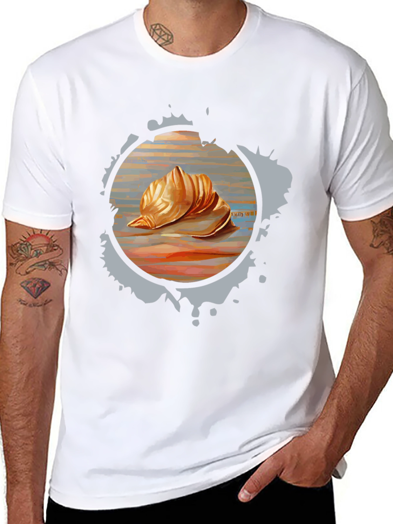 Seashell Graphic Tee - Unique Design Soft Fabric