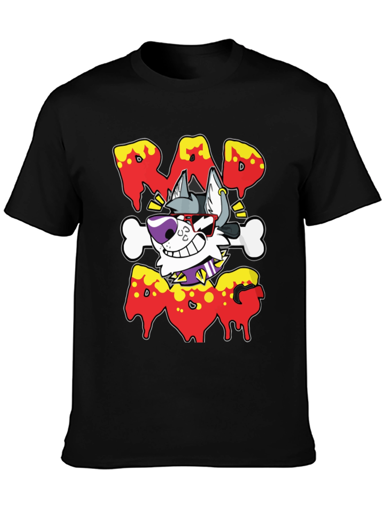 Rad Dog Graphic Tee - Mens Black T-Shirt
