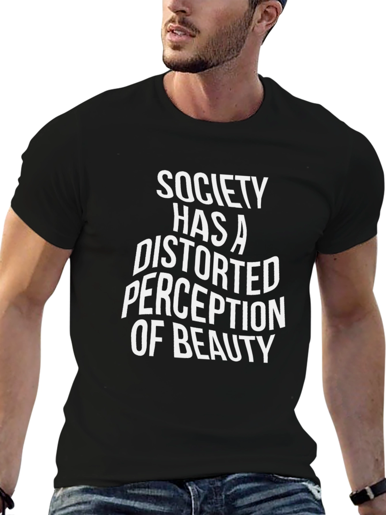 Distorted Perception T-Shirt - Black Graphic Tee