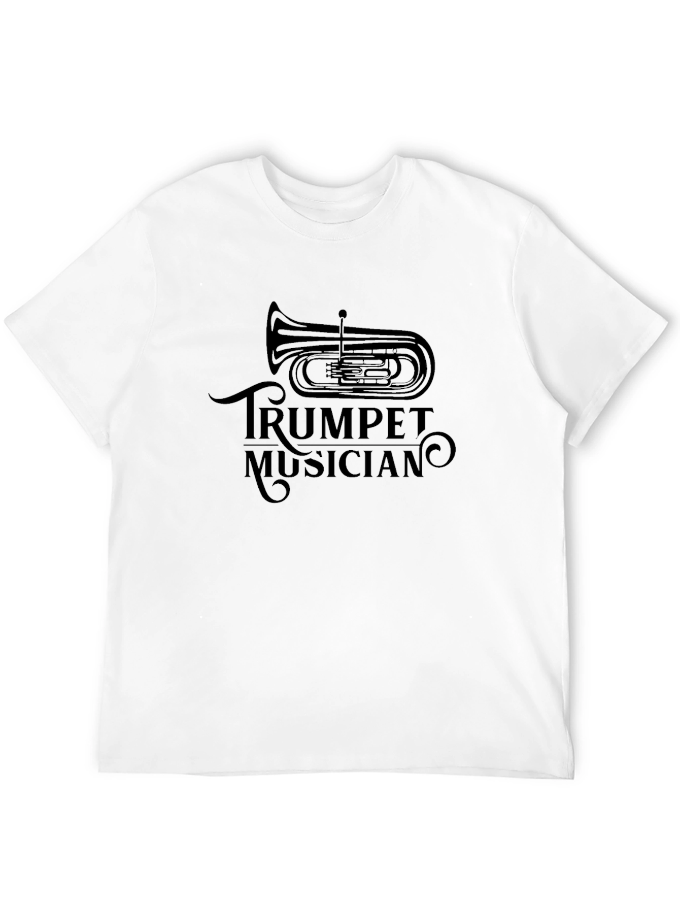 Trumpet Musician Black Graphic Tee