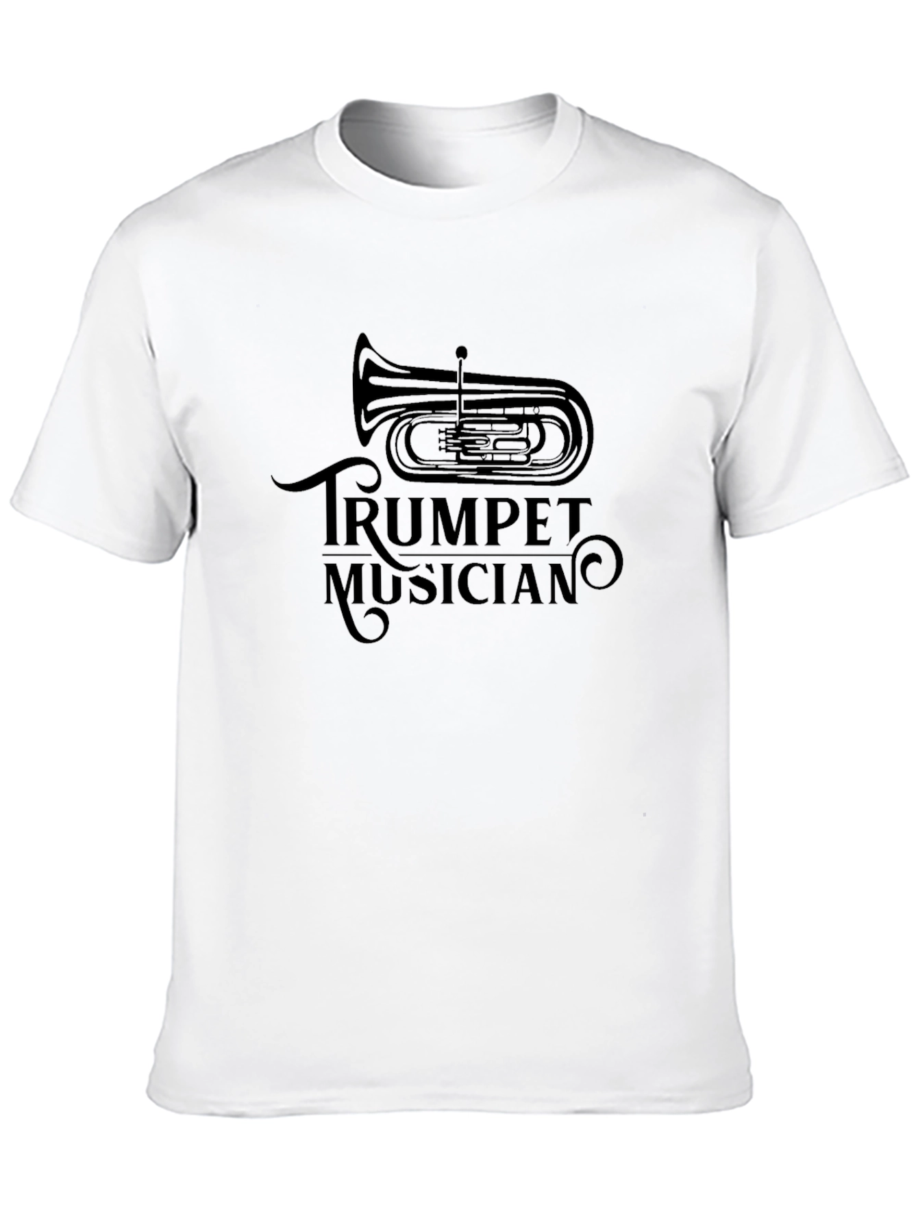 Trumpet Musician Black Graphic Tee