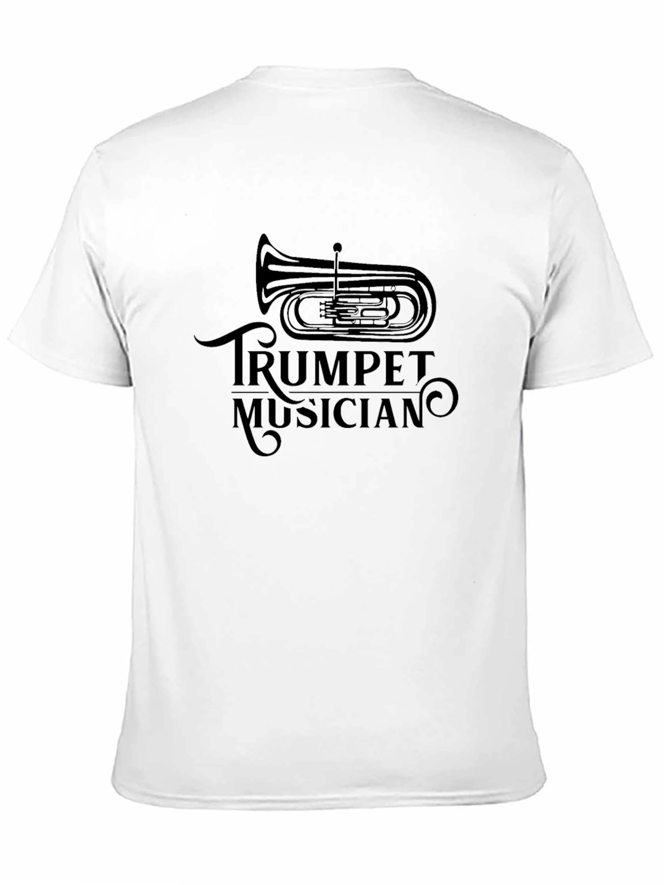 Trumpet Musician Black Graphic Tee