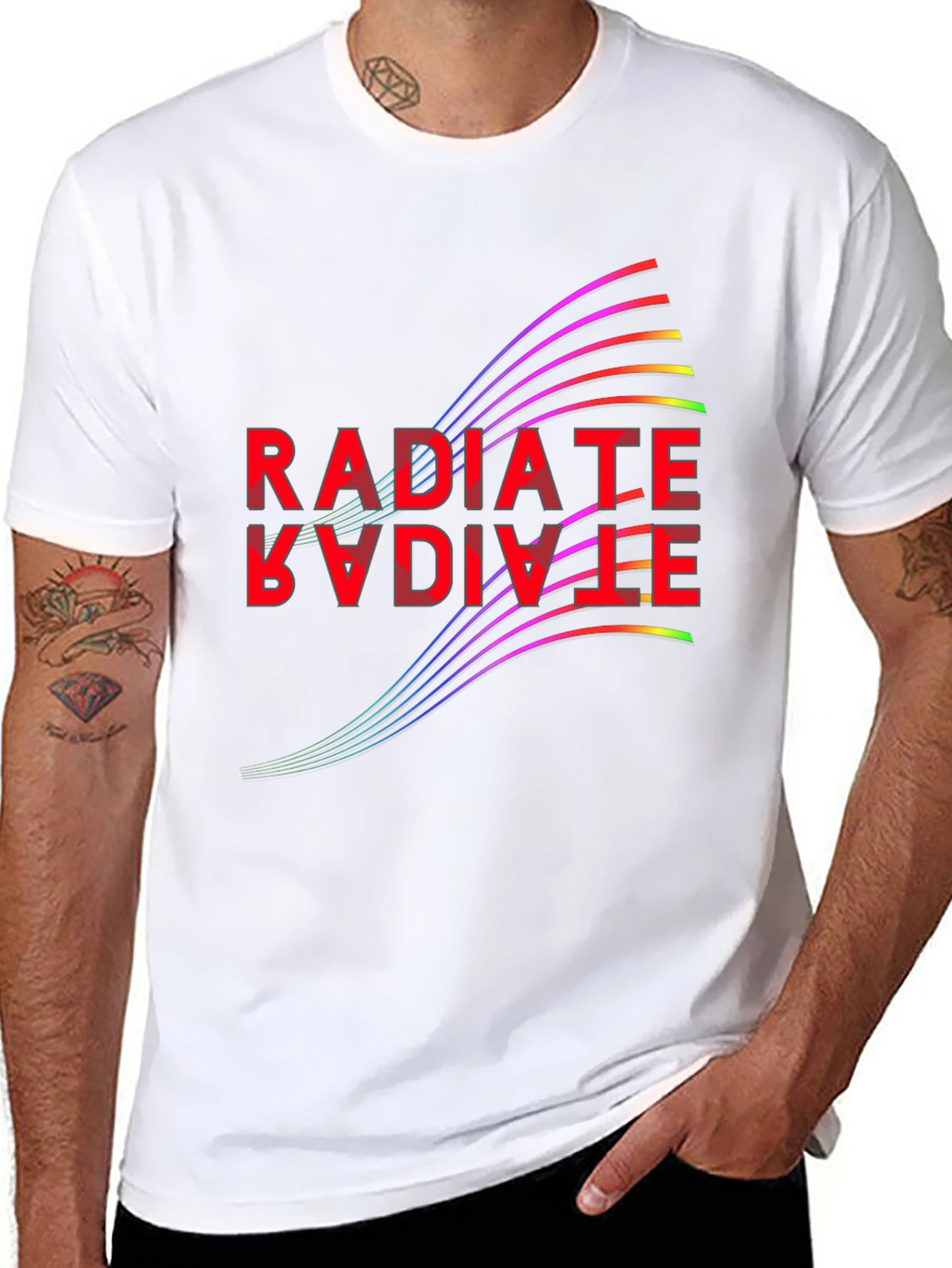 Radiate Positive Vibes Black Graphic Tee