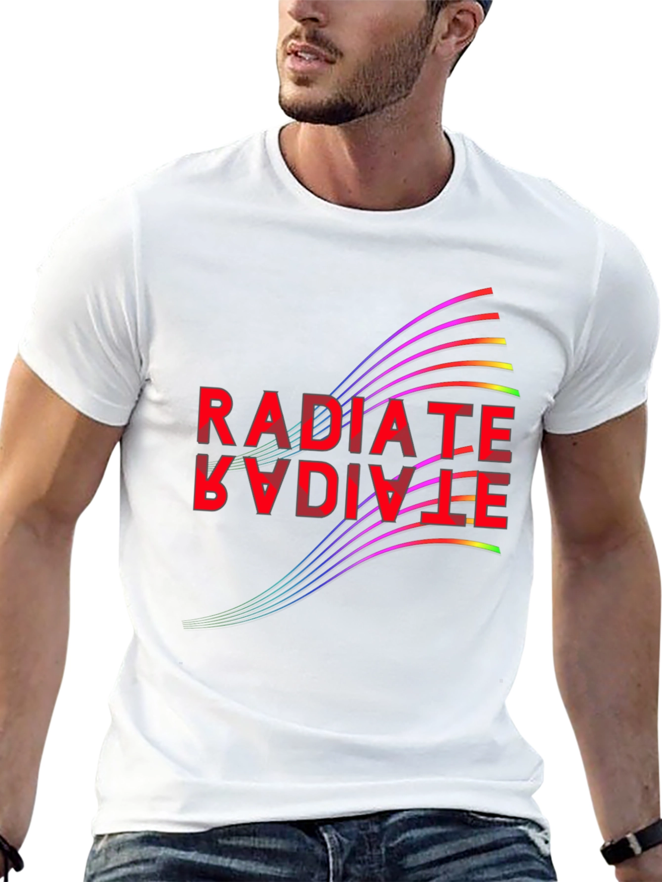 Radiate Positive Vibes Black Graphic Tee