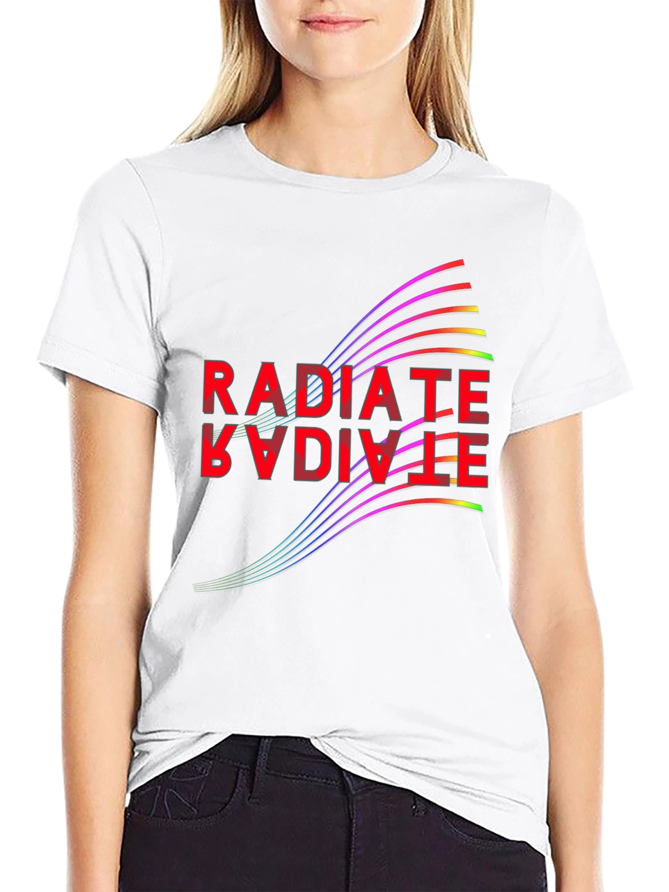 Radiate Positive Vibes Black Graphic Tee