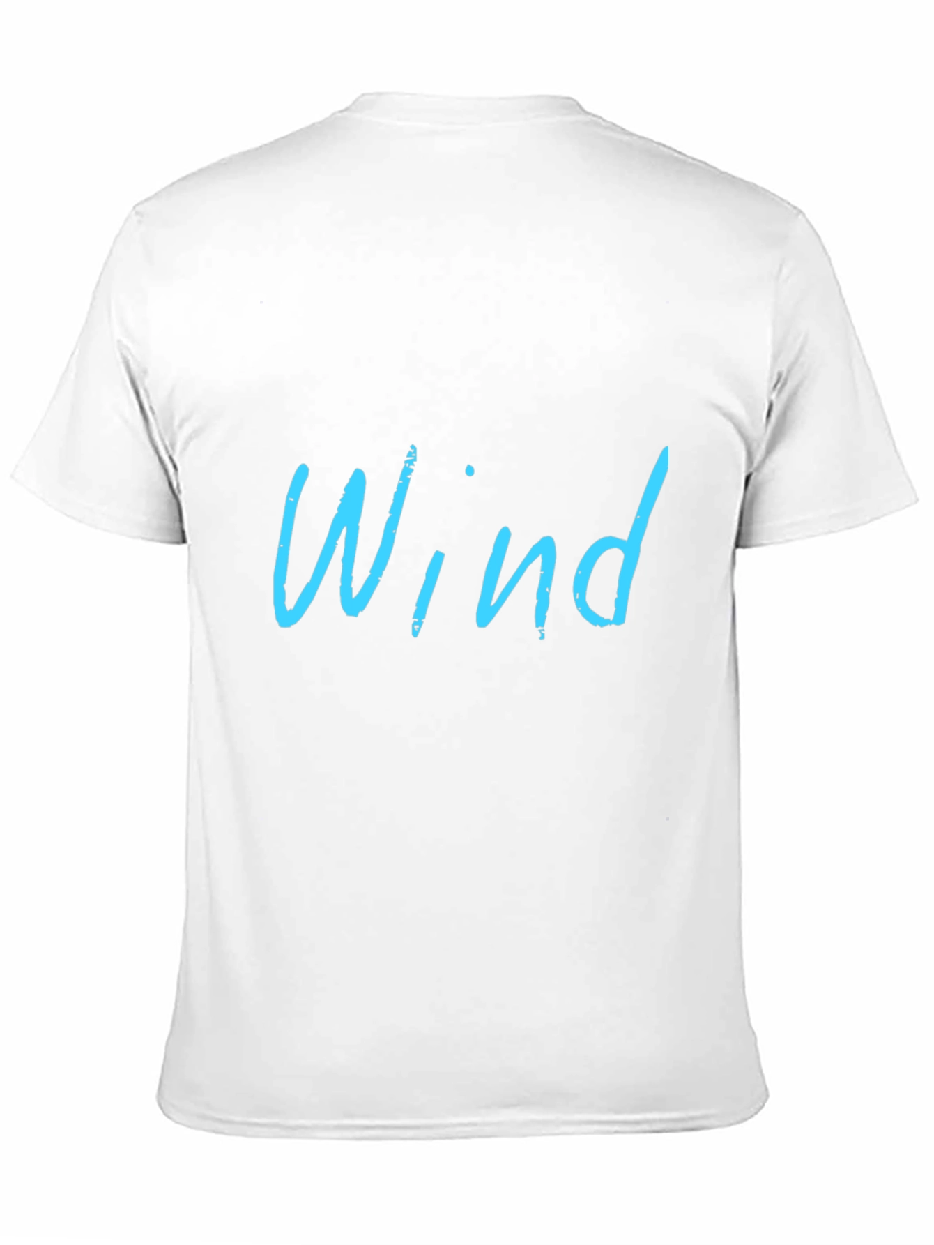 Mens Black T-Shirt with Wind Design