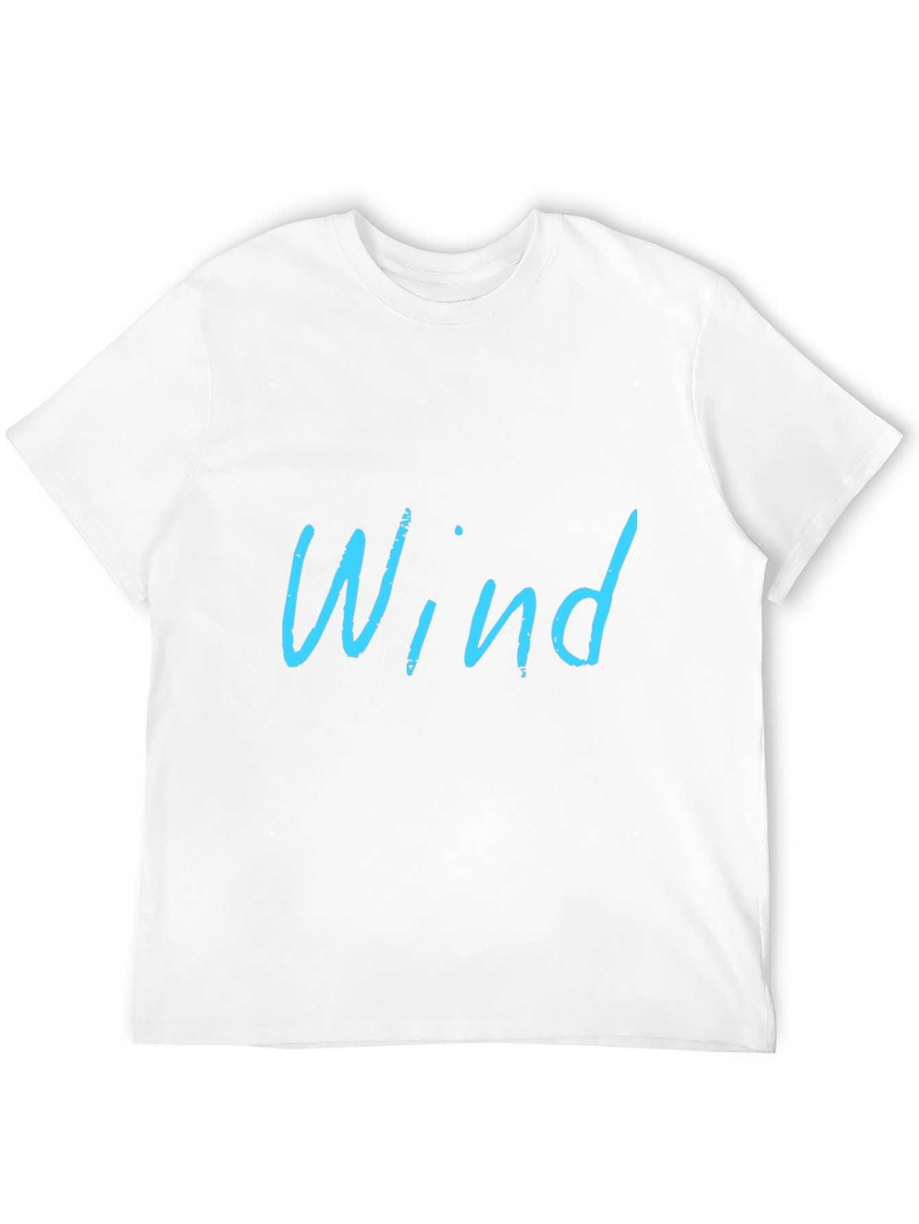 Mens Black T-Shirt with Wind Design