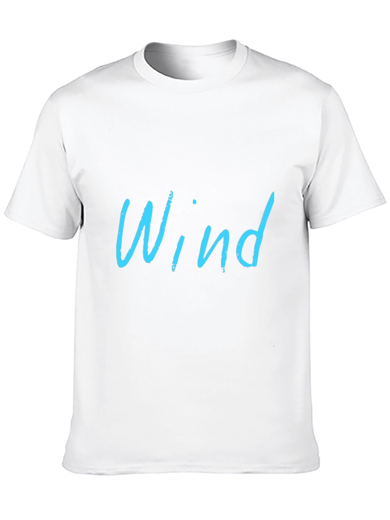 Mens Black T-Shirt with Wind Design