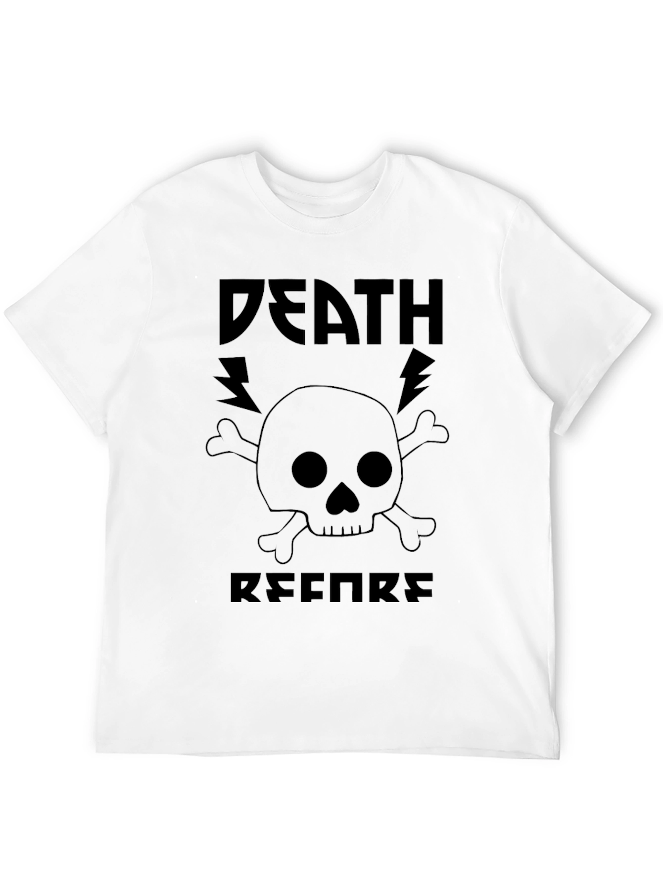 Death Before Referee Graphic Tee - Black Cotton