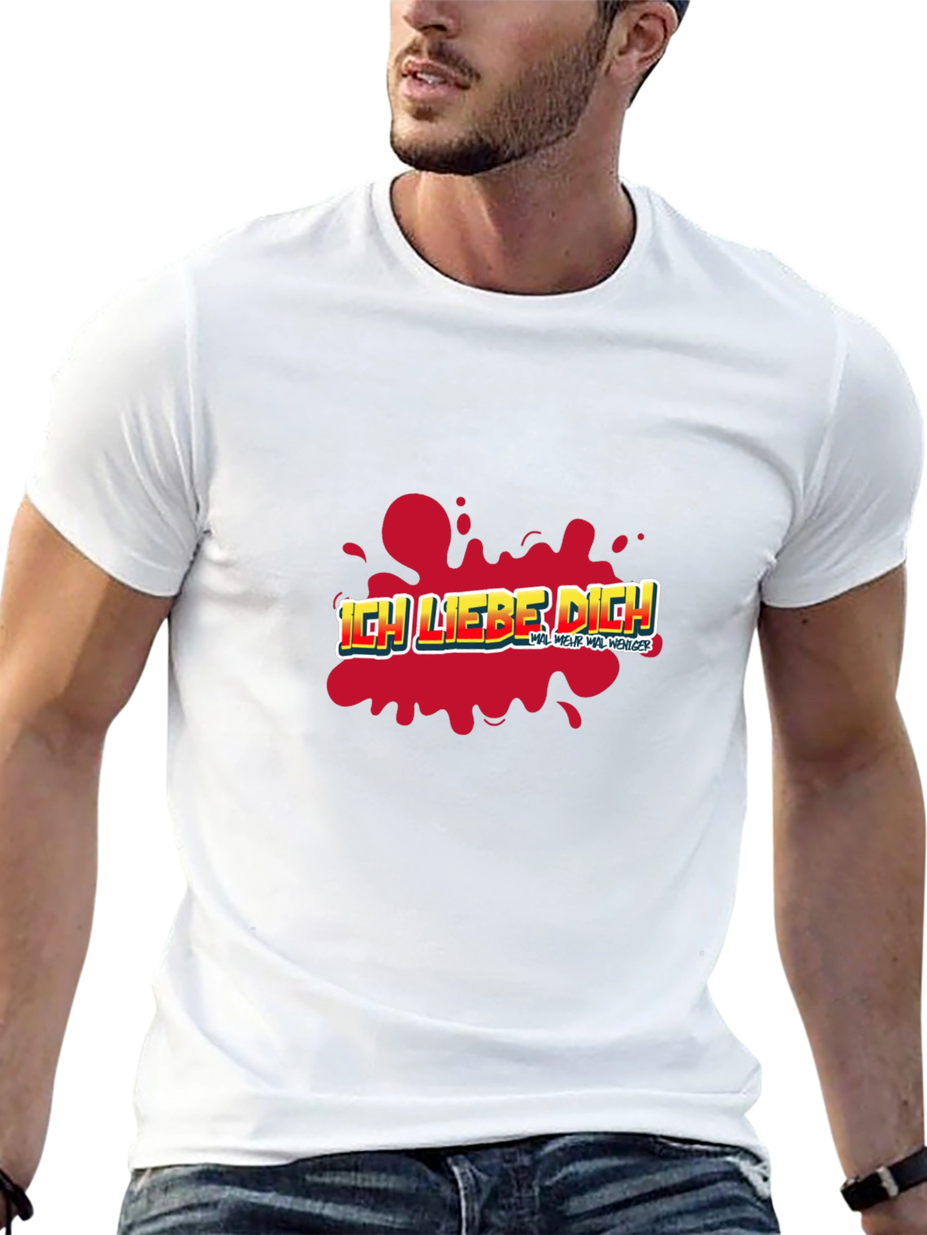 Ich Liebe Dich Graphic T-Shirt - Black