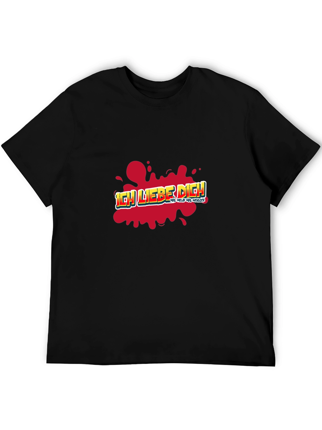 Ich Liebe Dich Graphic T-Shirt - Black