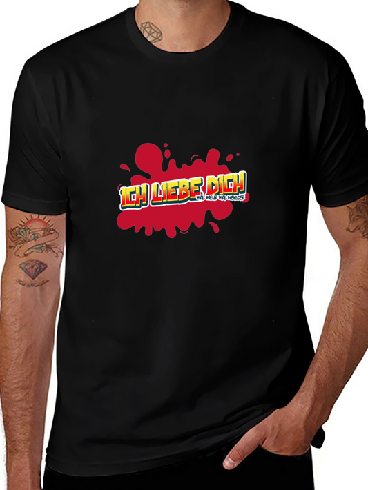 Ich Liebe Dich Graphic T-Shirt - Black