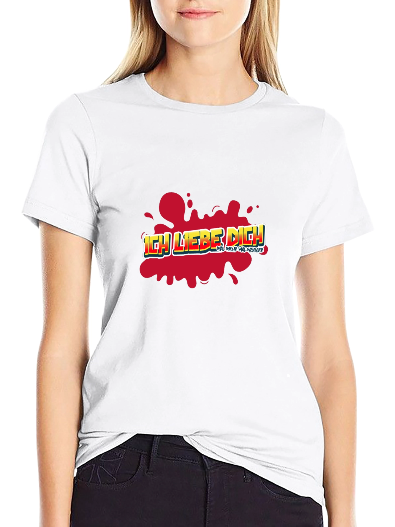 Ich Liebe Dich Graphic T-Shirt - Black