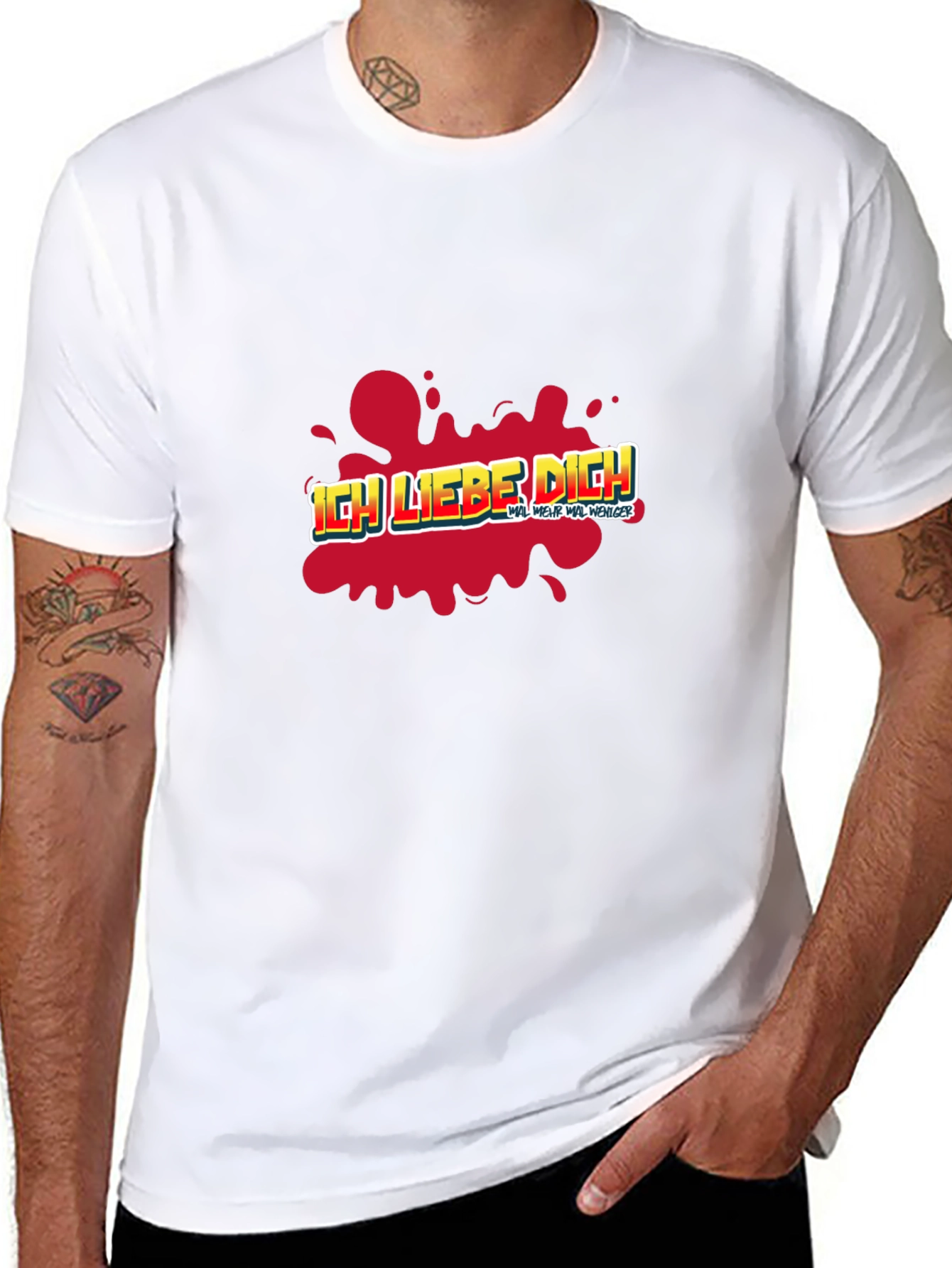 Ich Liebe Dich Graphic T-Shirt - Black