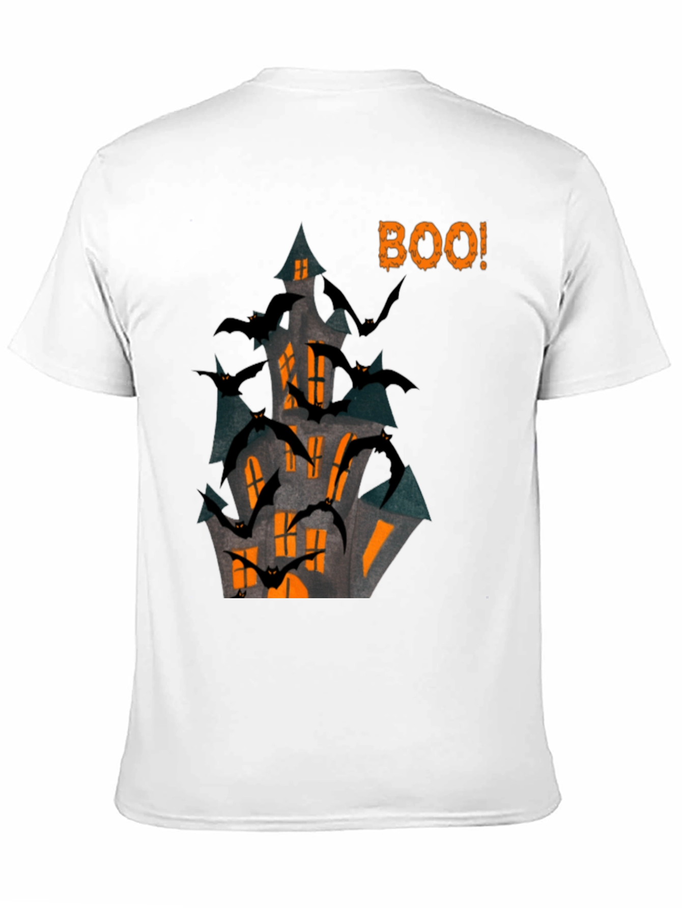 Halloween Spooky Haunted House Bats Boo T-Shirt