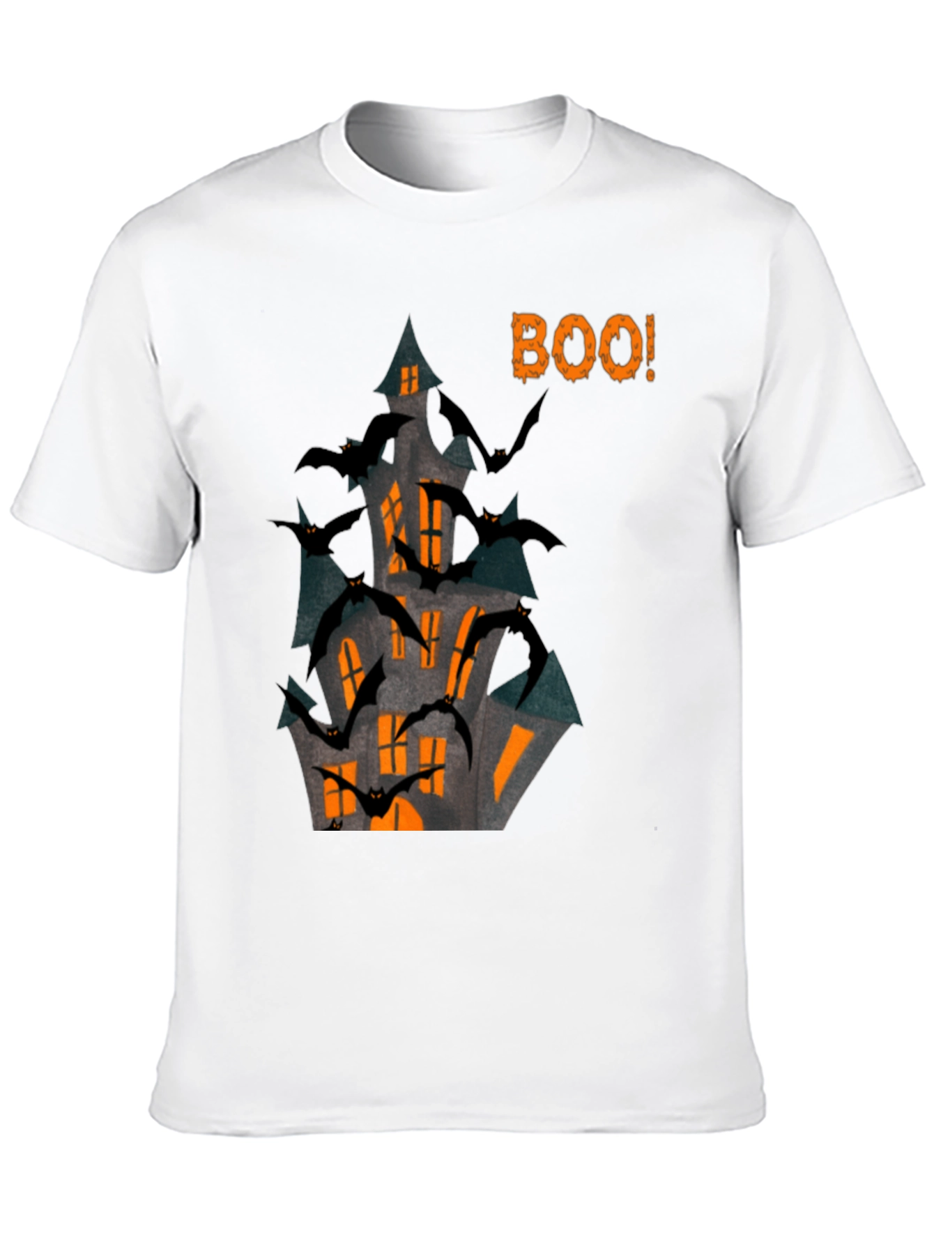 Halloween Spooky Haunted House Bats Boo T-Shirt