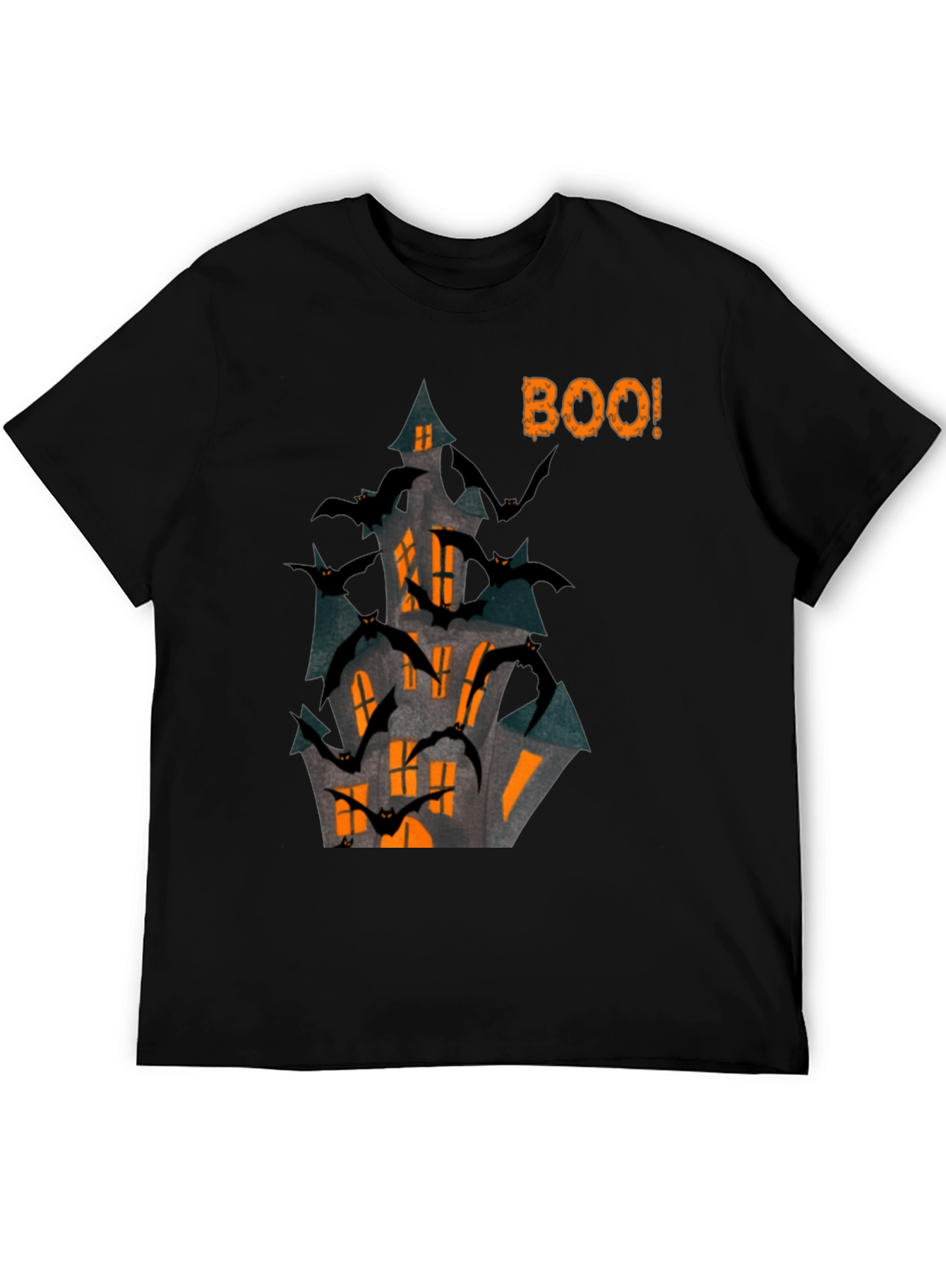 Halloween Spooky Haunted House Bats Boo T-Shirt