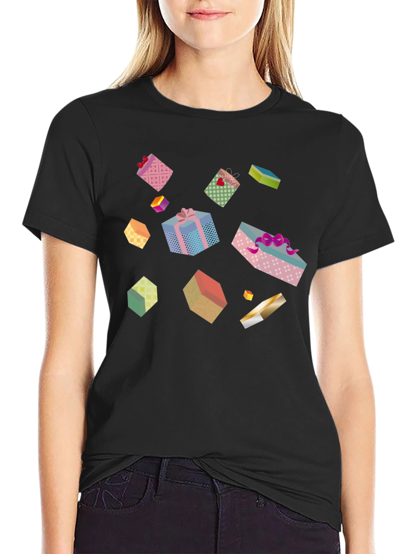 Fun Gift Box Pattern T-Shirt