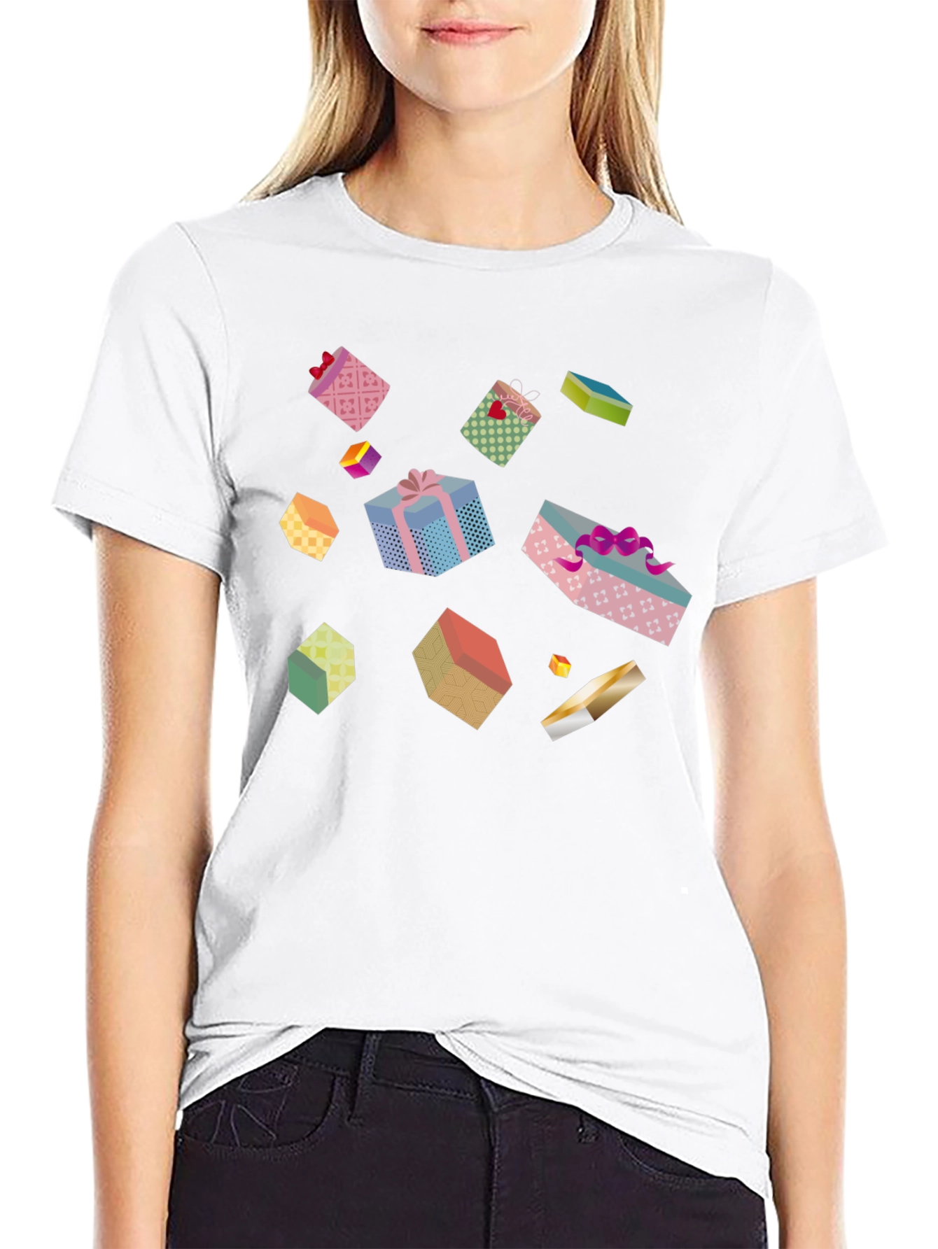 Fun Gift Box Pattern T-Shirt