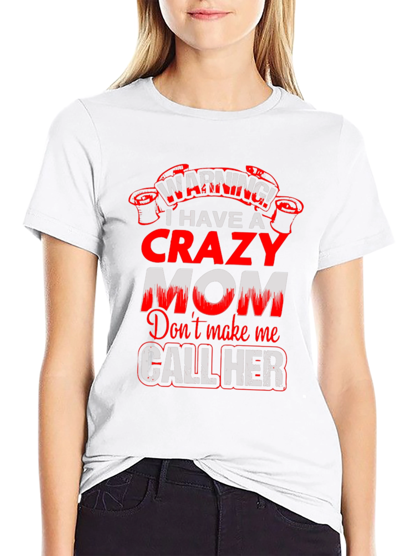 Crazy Mom Warning Graphic Tee - Mens