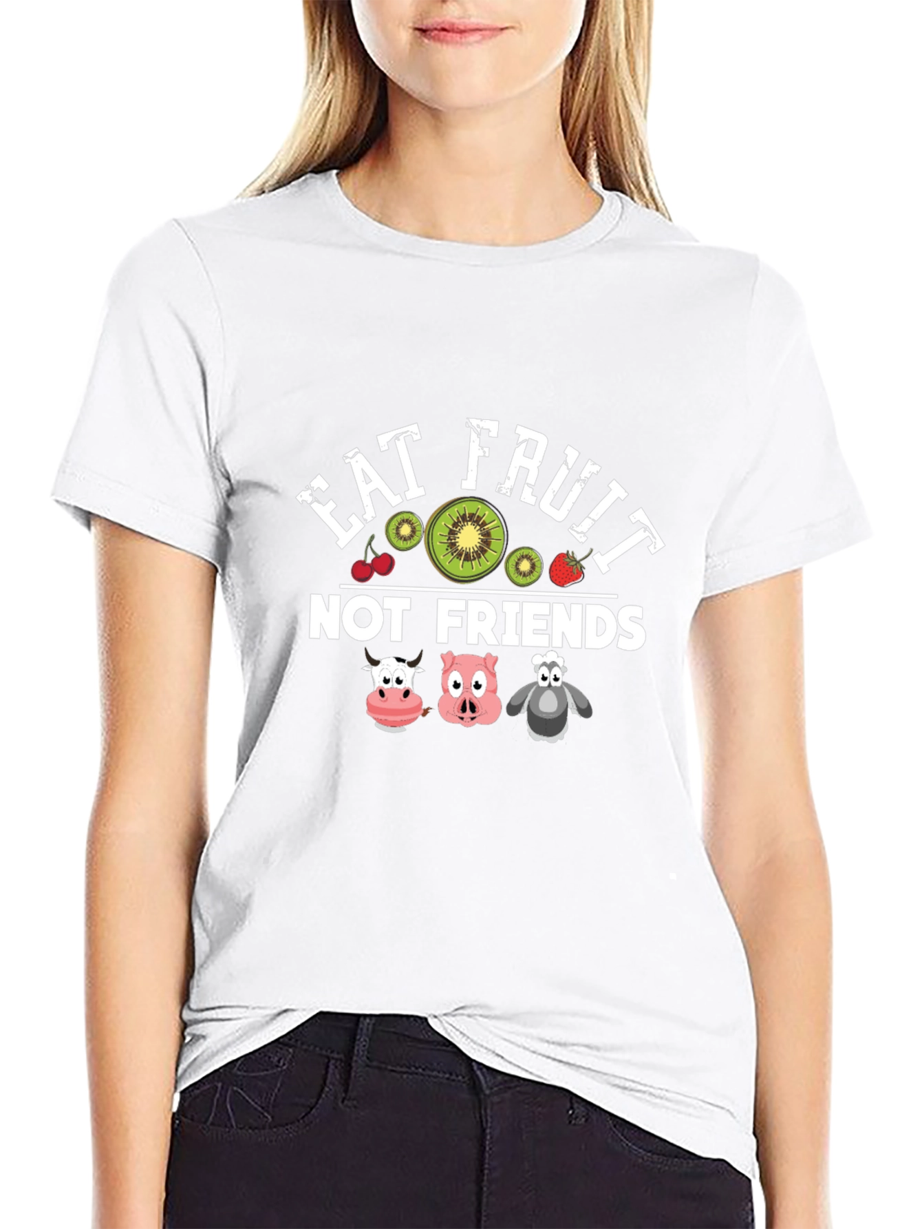 Eat Fruit Not Friends Vegan T-Shirt