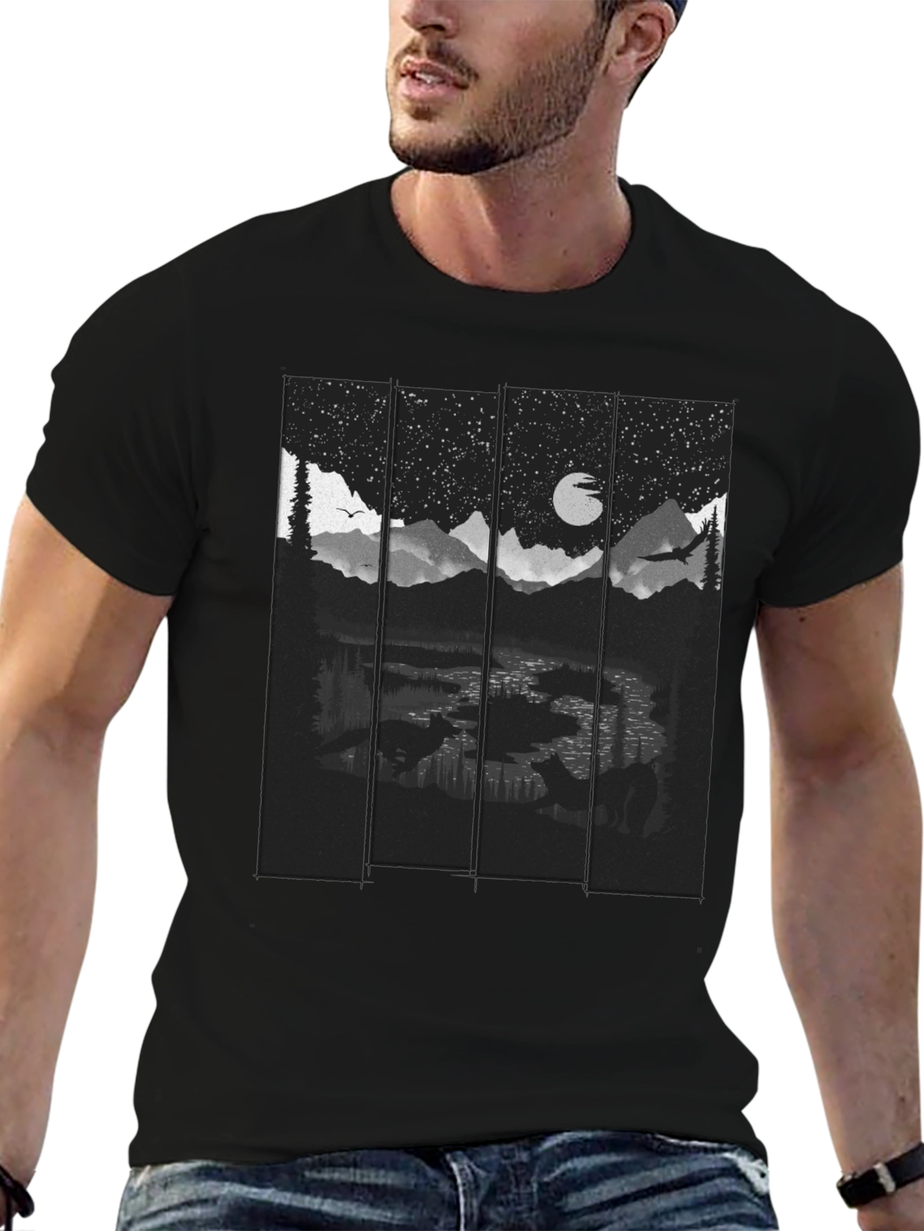 Night Landscape Graphic Tee - Stylish & Unique!