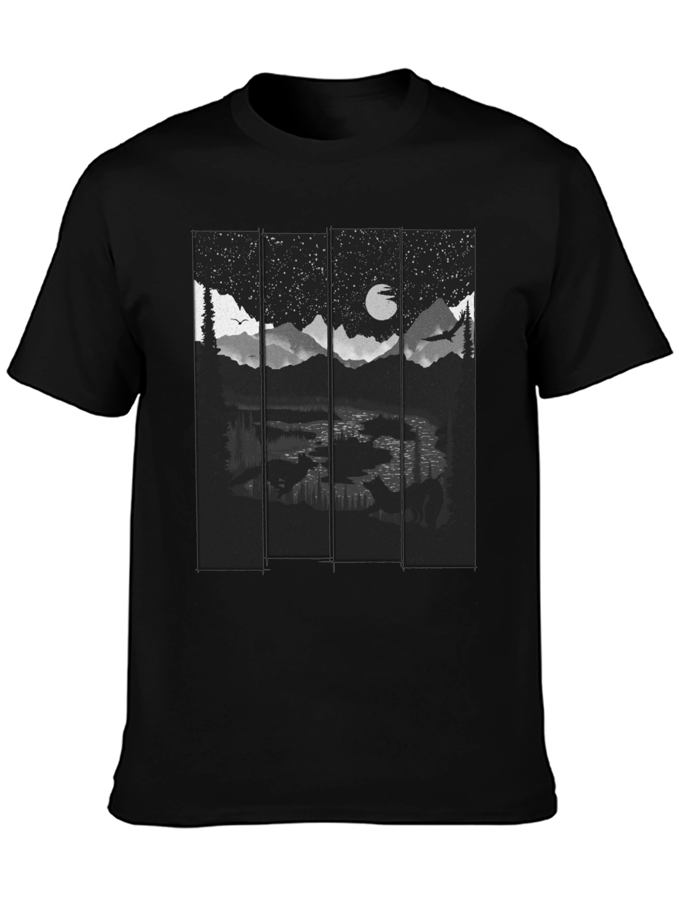 Night Landscape Graphic Tee - Stylish & Unique!