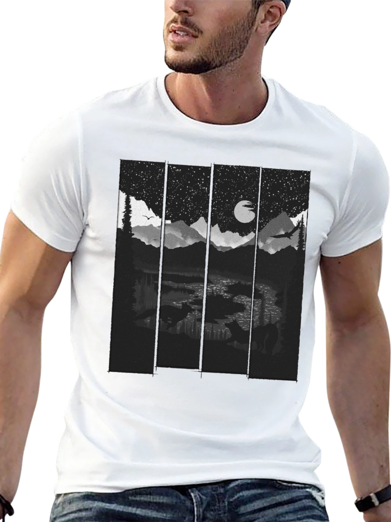 Night Landscape Graphic Tee - Stylish & Unique!