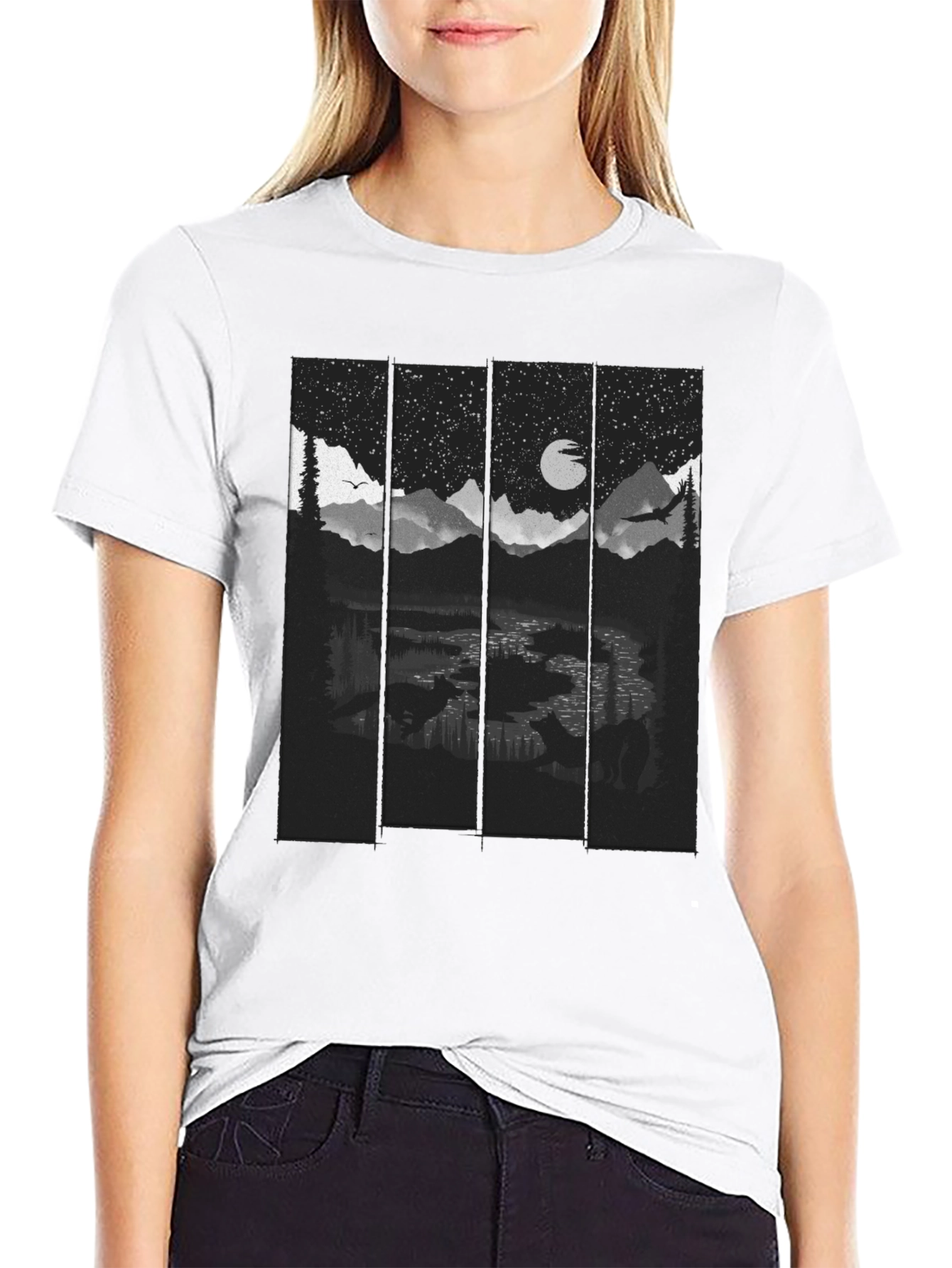 Night Landscape Graphic Tee - Stylish & Unique!