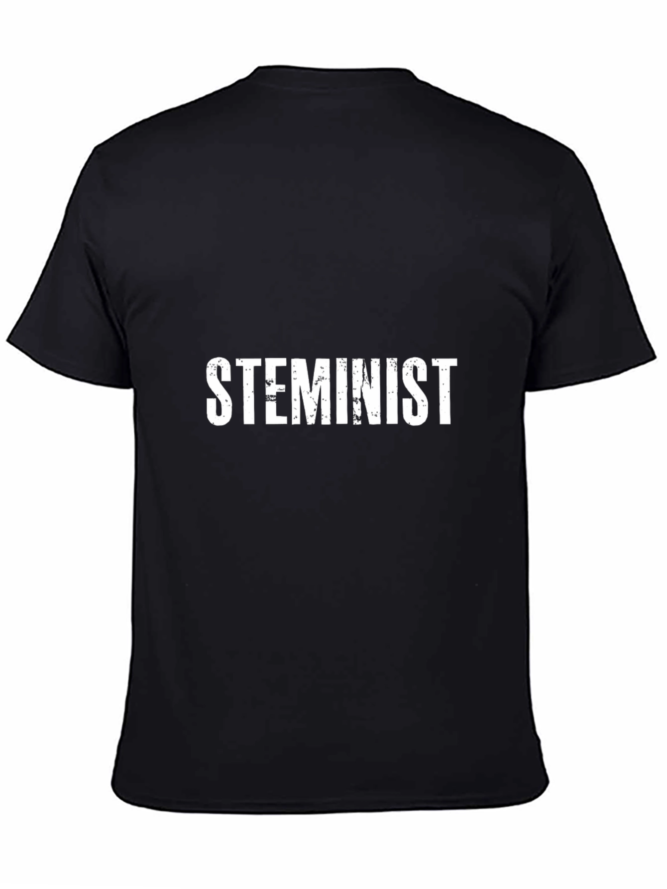 STEMinist Black Cotton Graphic Tee - Science Feminist Pride