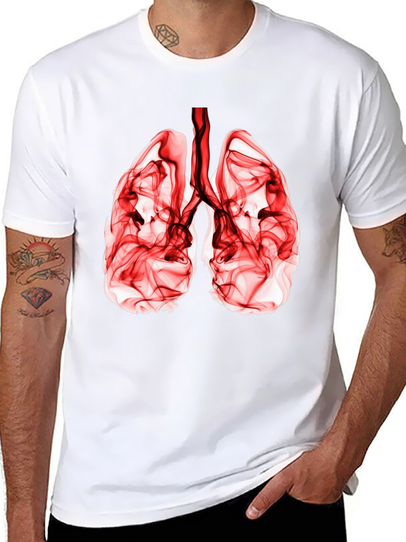 Lung Graphic Black Tee