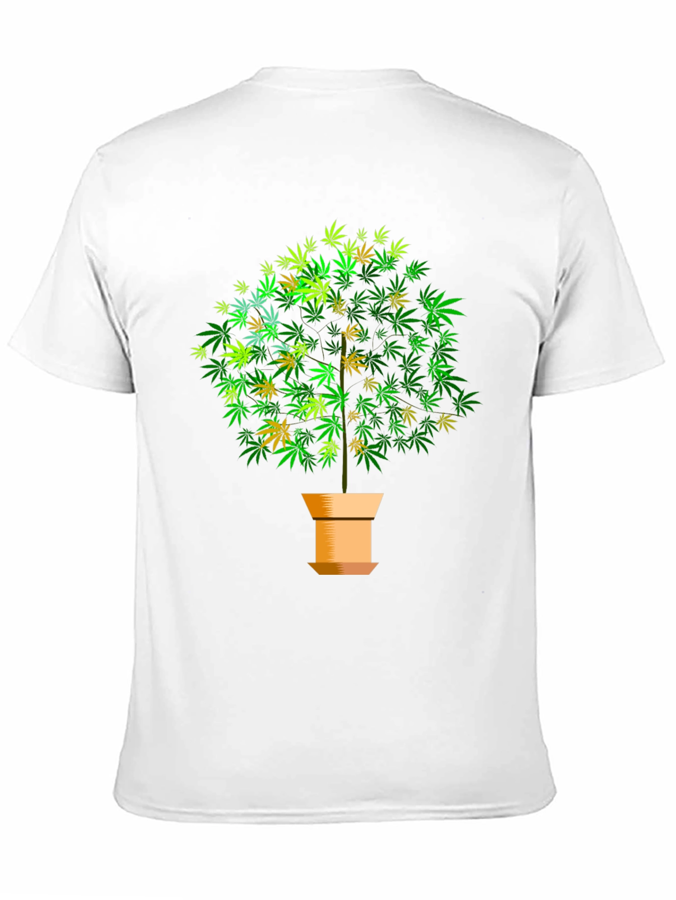 Marijuana Tree Graphic Black T-Shirt