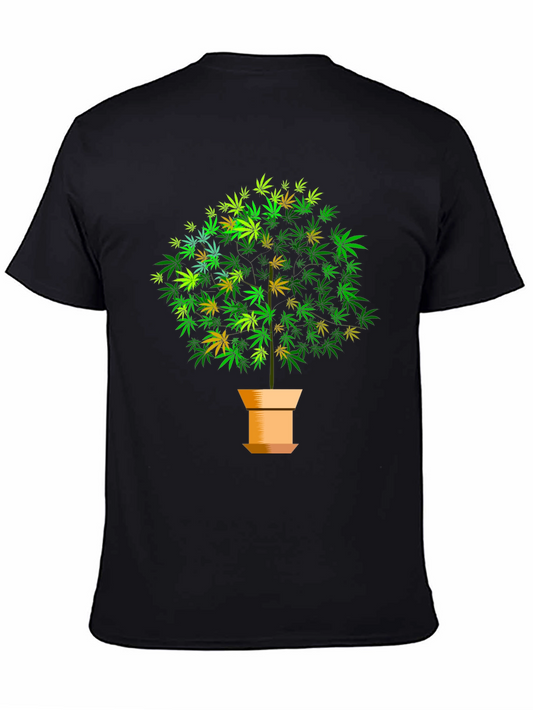 Marijuana Tree Graphic Black T-Shirt