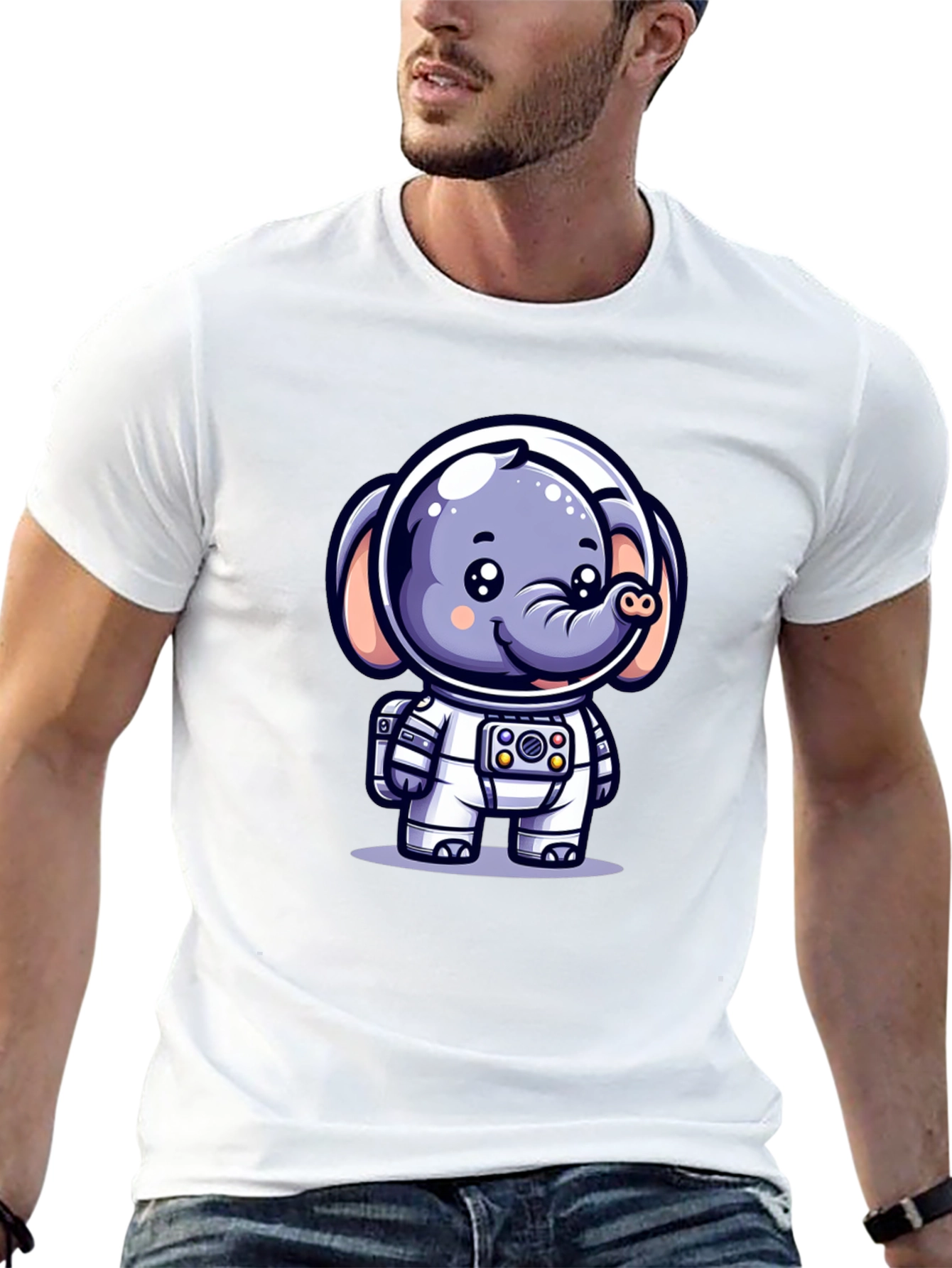 Cute Astronaut Elephant T-Shirt
