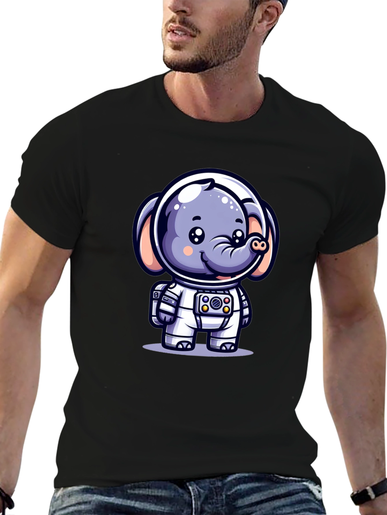 Cute Astronaut Elephant T-Shirt