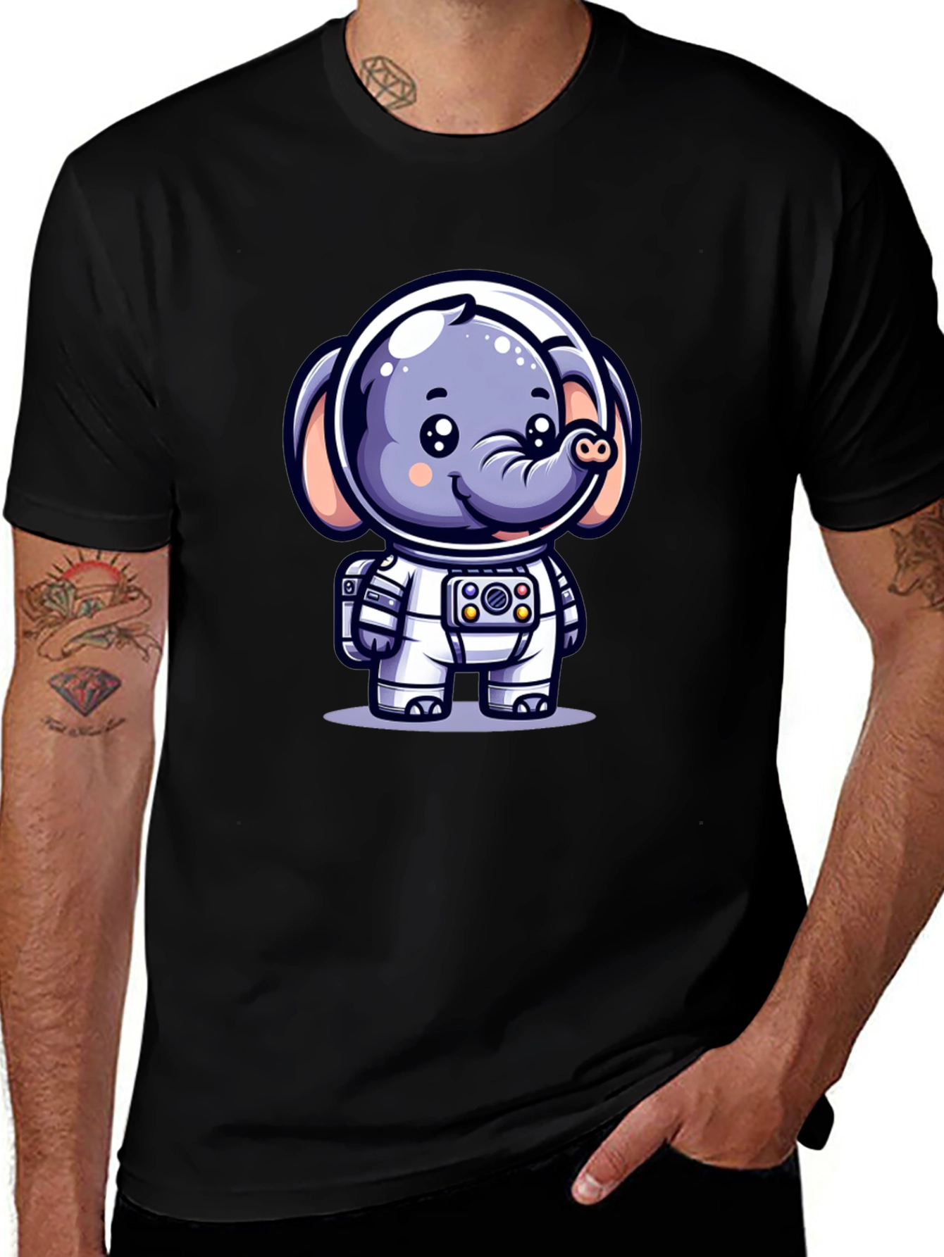 Cute Astronaut Elephant T-Shirt