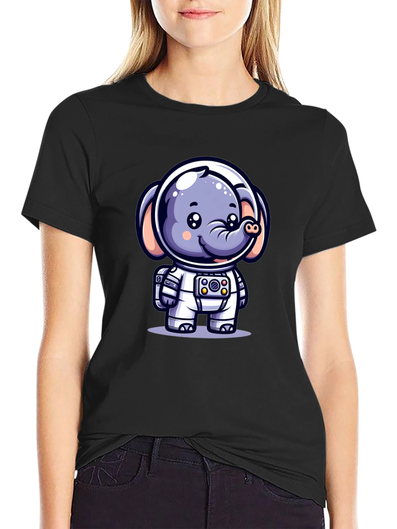 Cute Astronaut Elephant T-Shirt