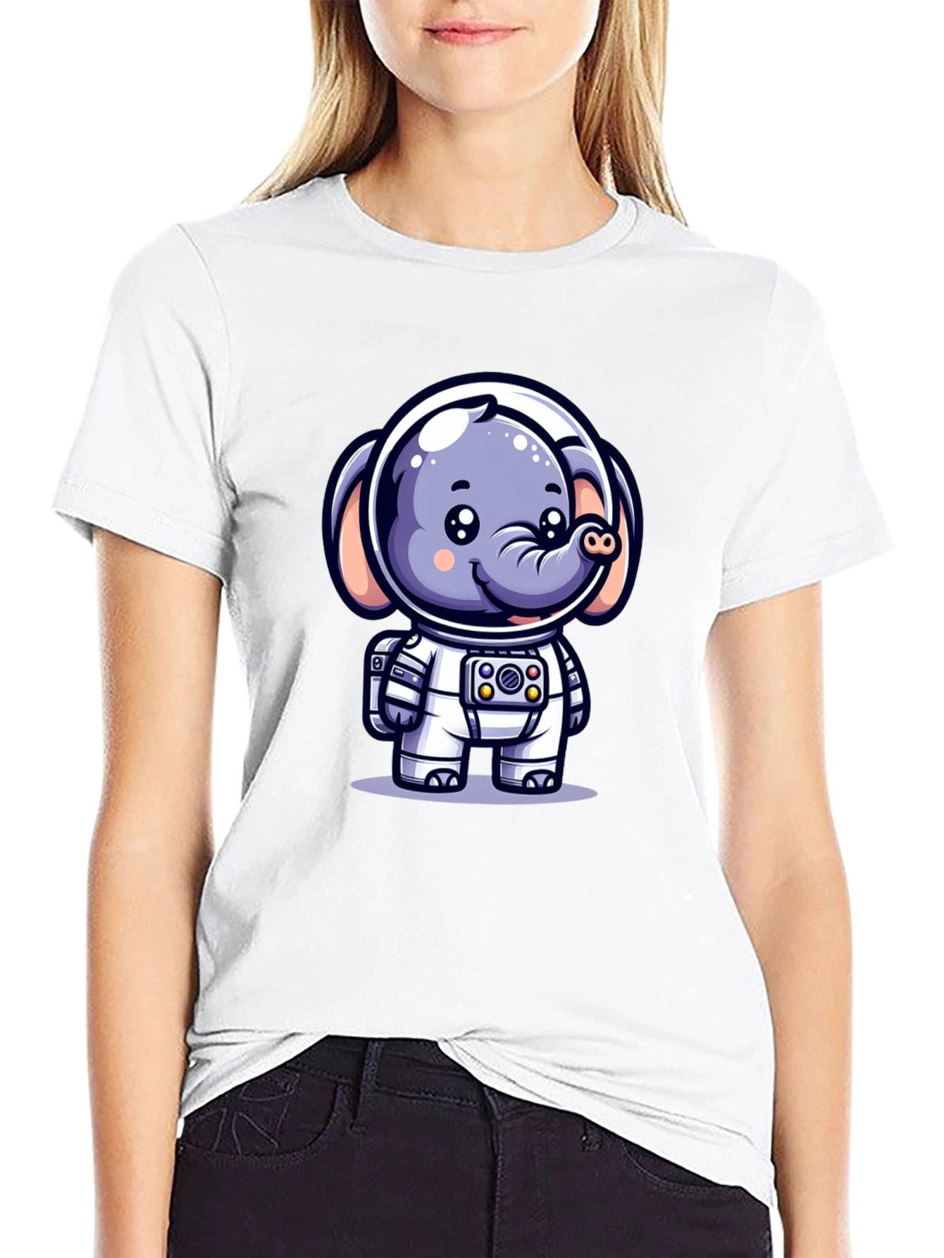 Cute Astronaut Elephant T-Shirt