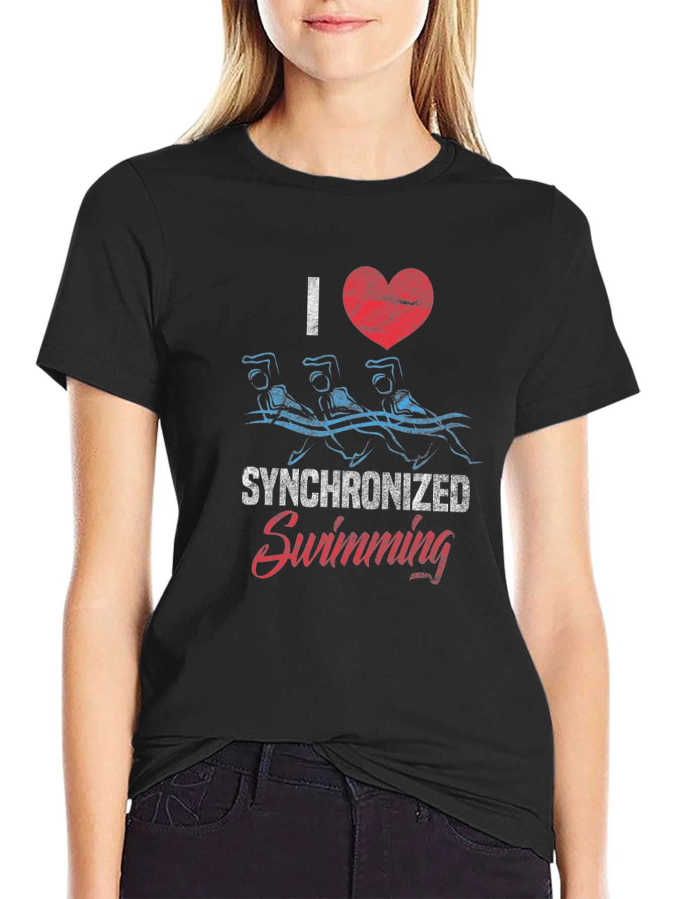 I Love Synchronized Swimming Graphic Tee