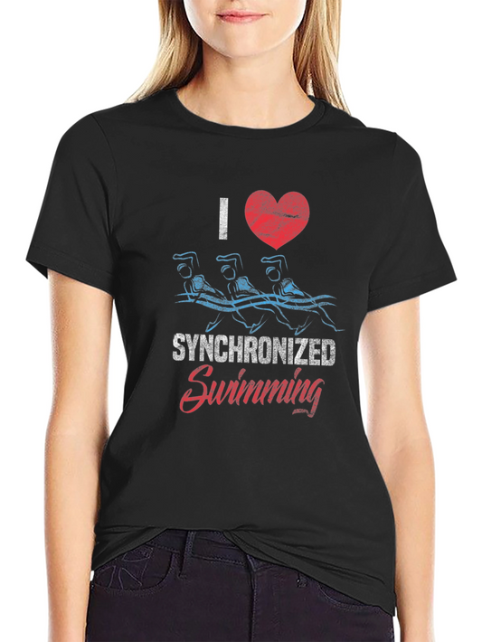 I Love Synchronized Swimming Graphic Tee