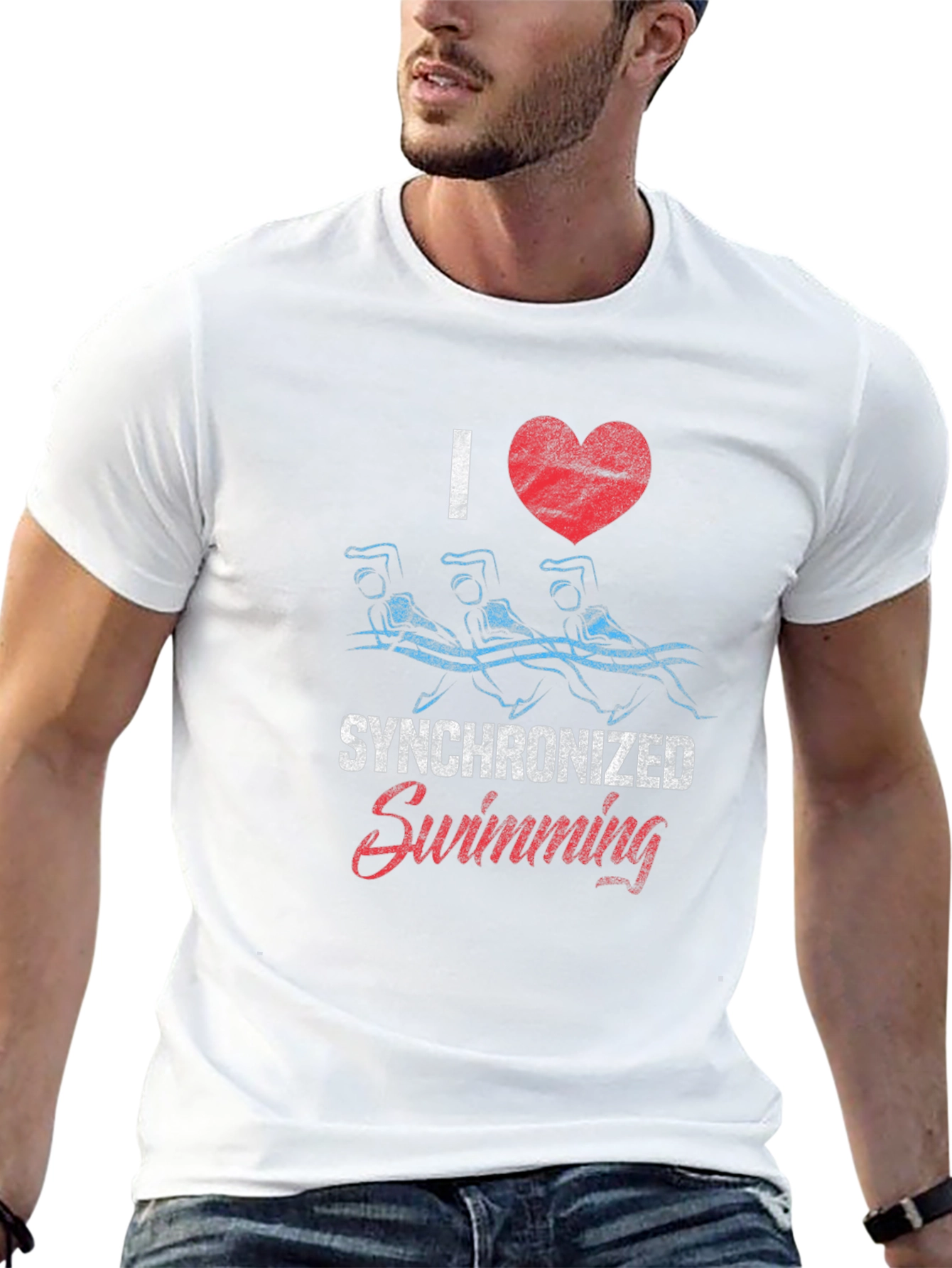 I Love Synchronized Swimming Graphic Tee