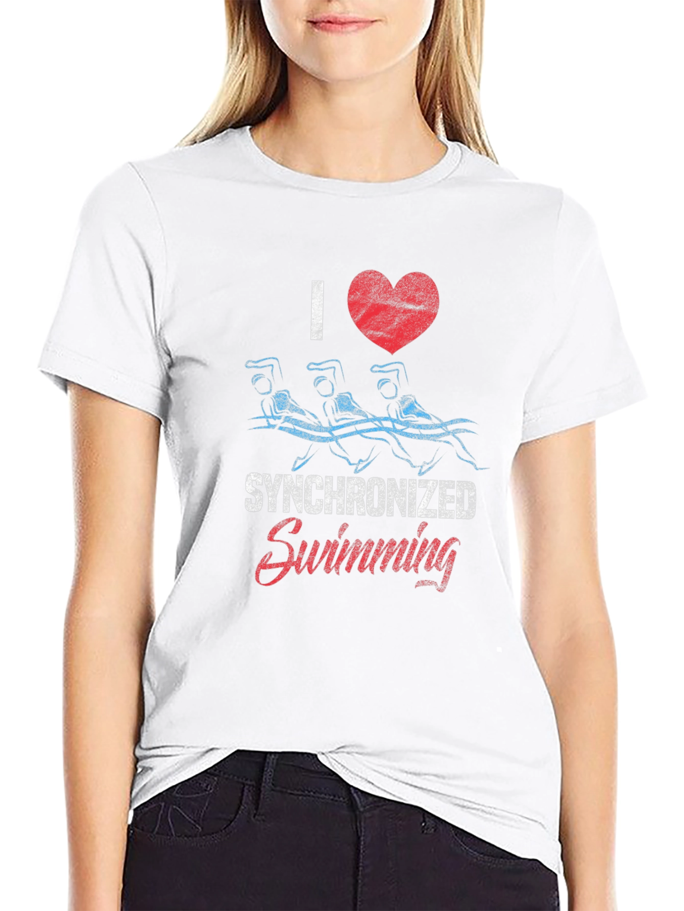 I Love Synchronized Swimming Graphic Tee