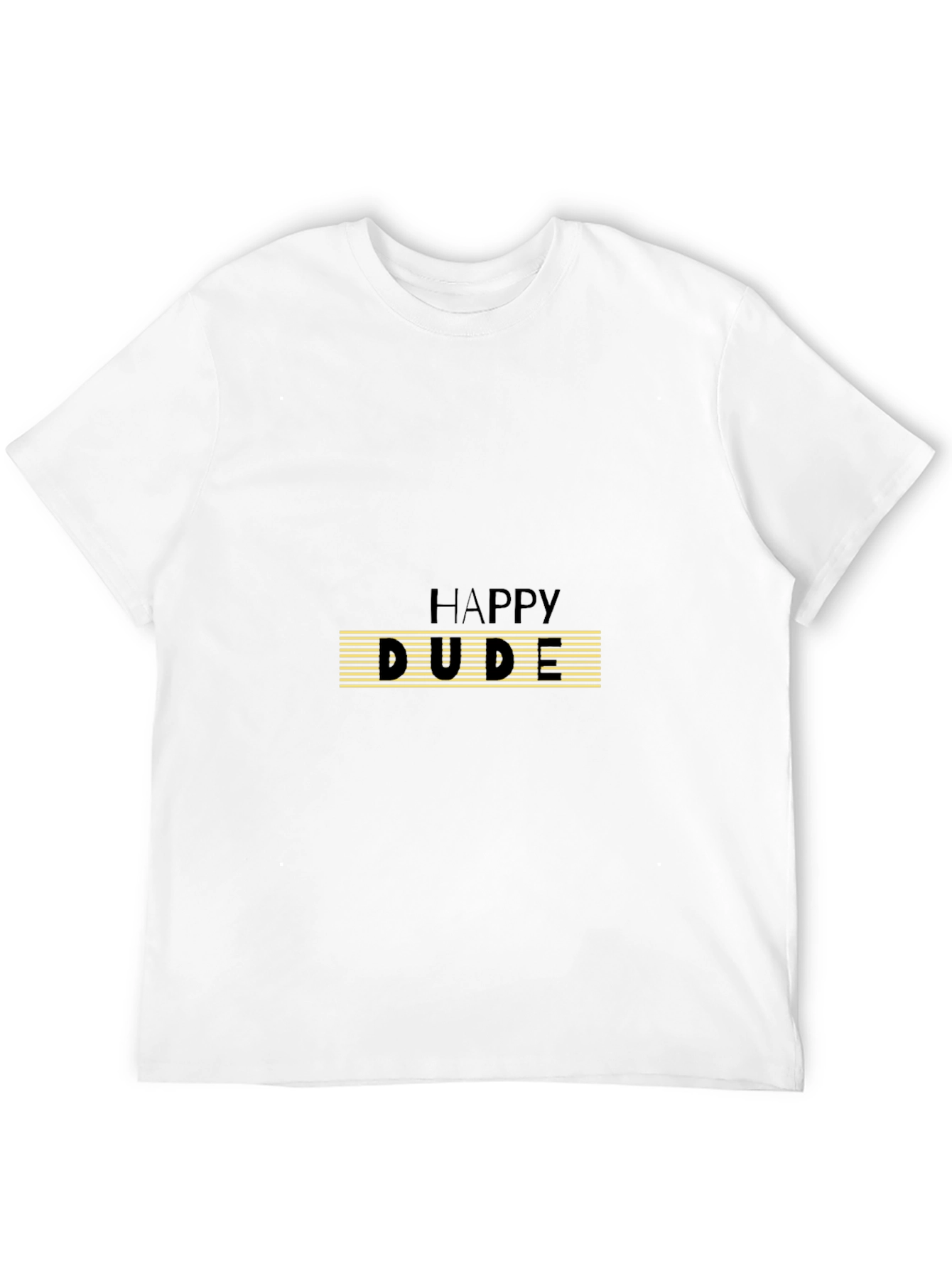 Happy Dude Graphic Print Black T-Shirt
