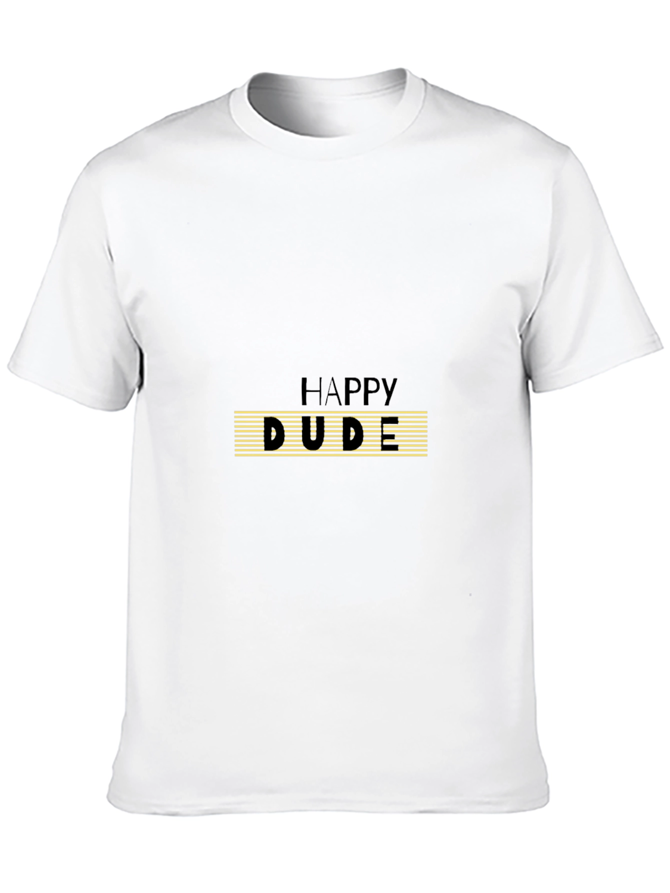 Happy Dude Graphic Print Black T-Shirt