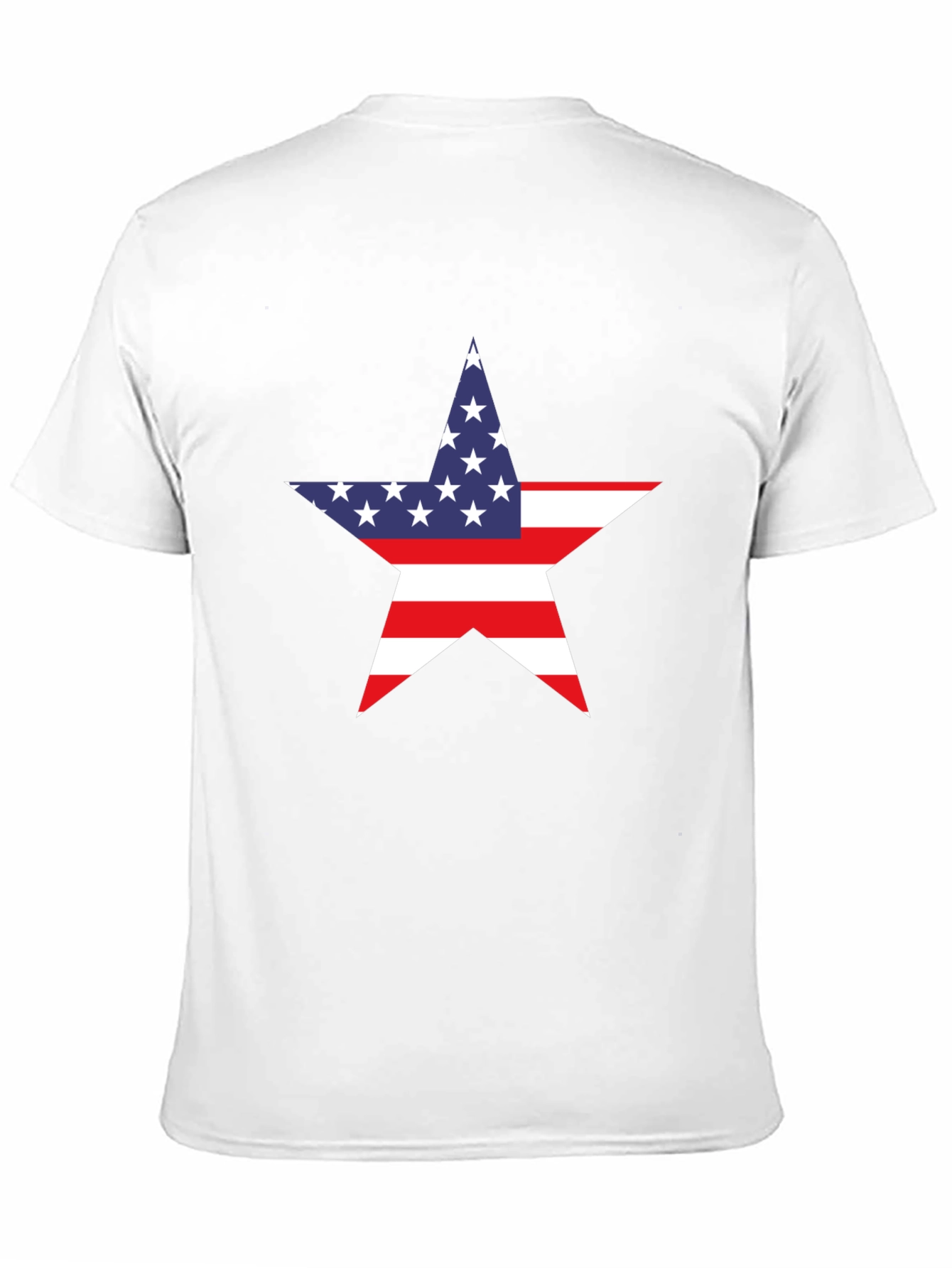 American Flag Star Graphic Tee - Black