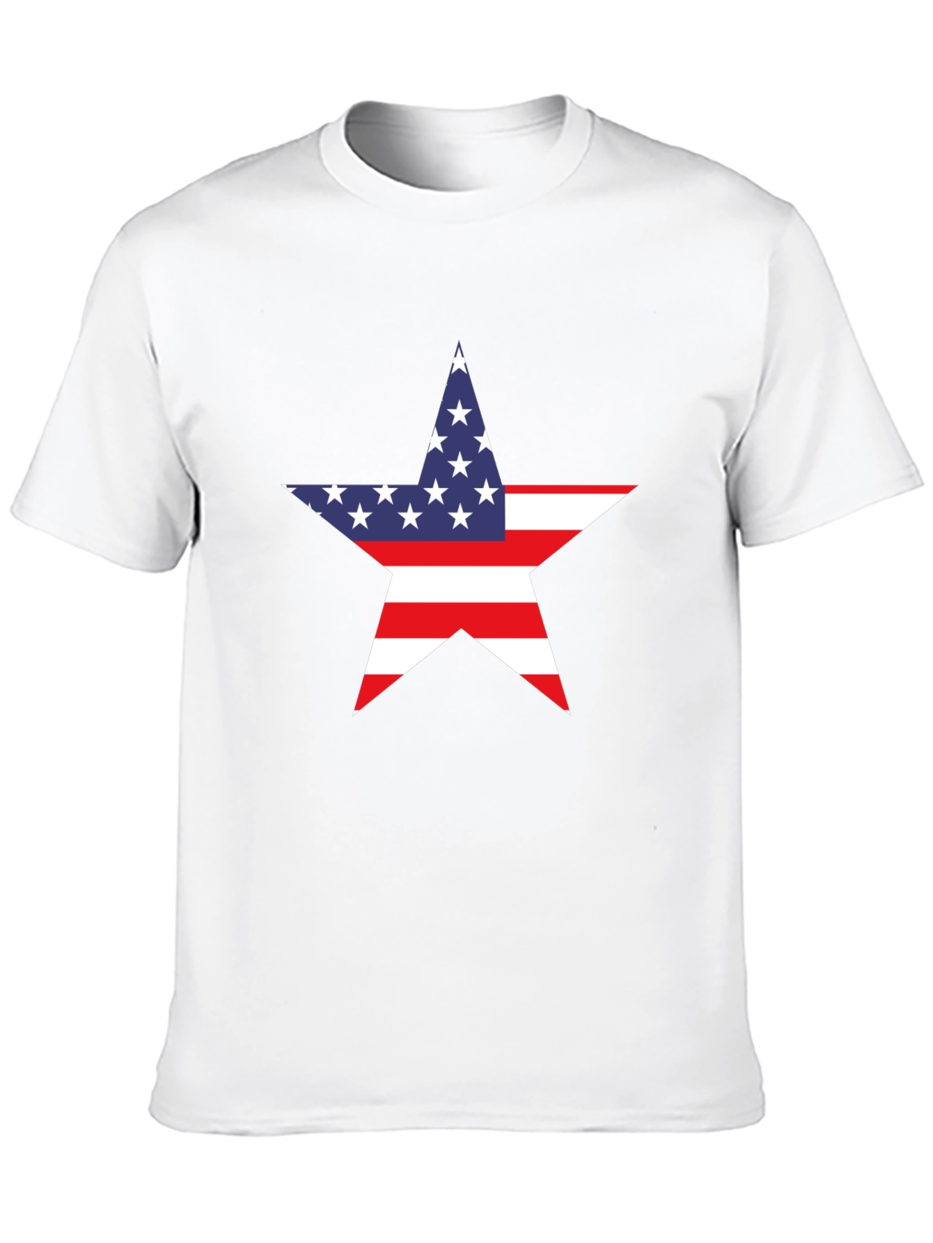 American Flag Star Graphic Tee - Black