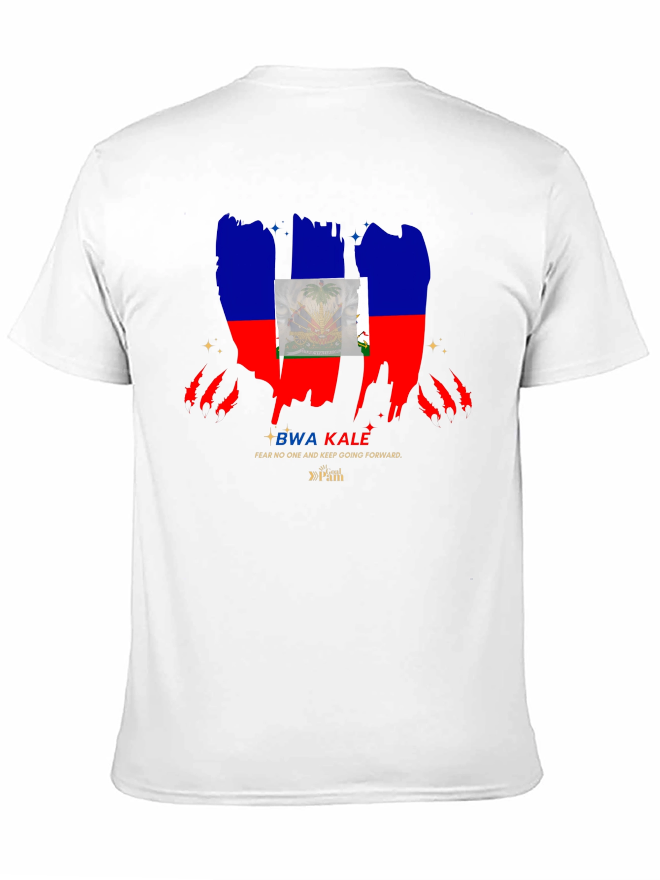 BWA KALE Haiti Flag T-Shirt - Fear None